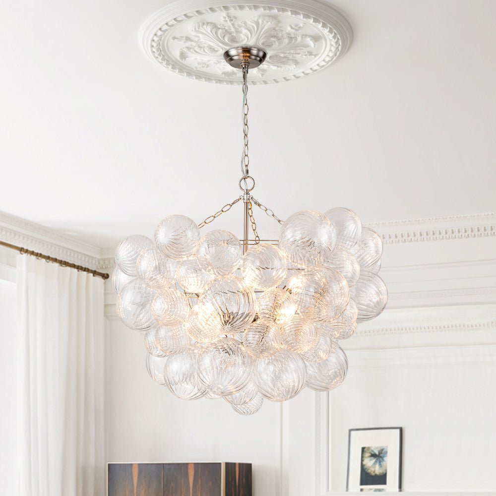 Calvian Chandelier Glass Ball Bubble Modern-Neutral Decor