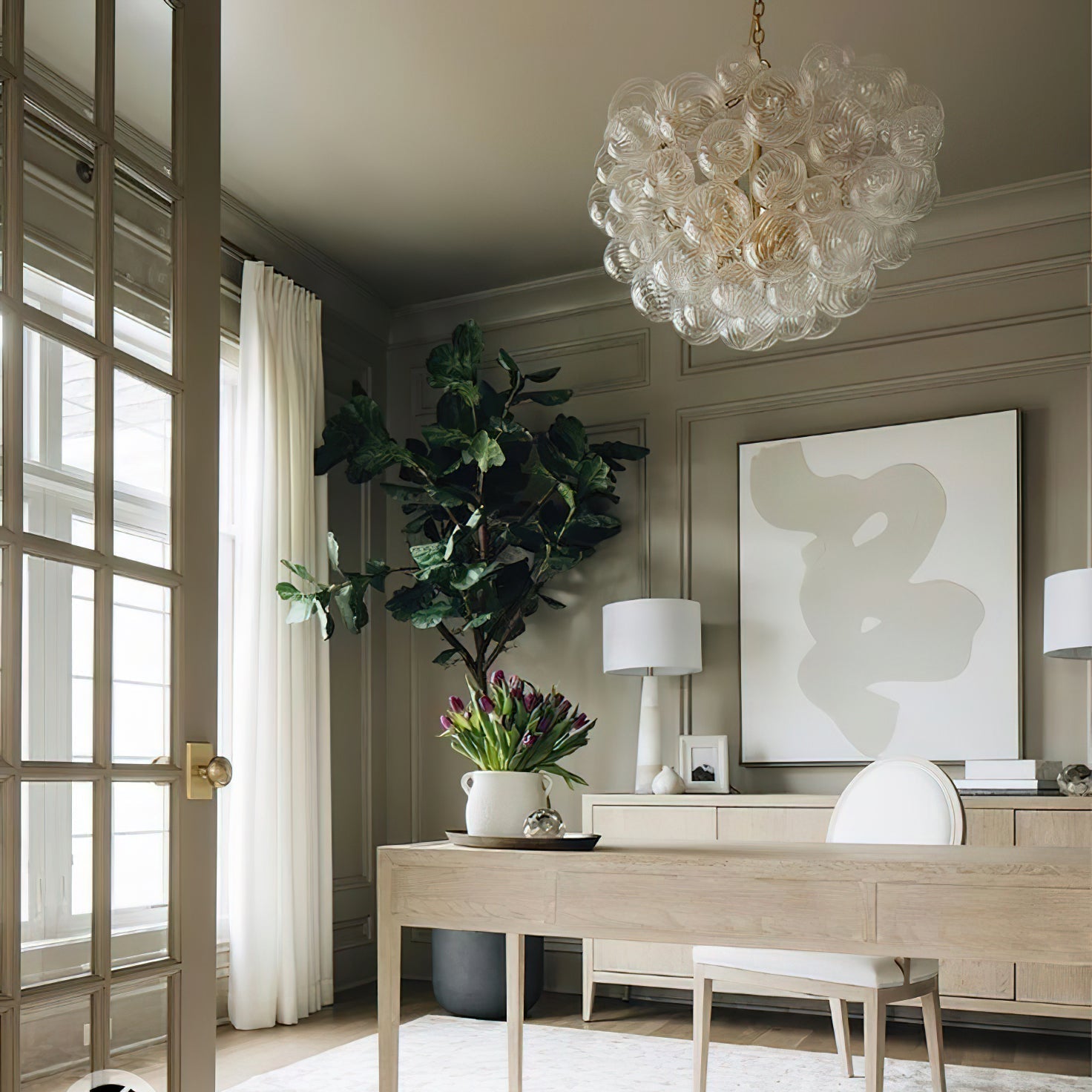 Ben Chandelier Glass Ball Bubble Modern-Neutral Decor