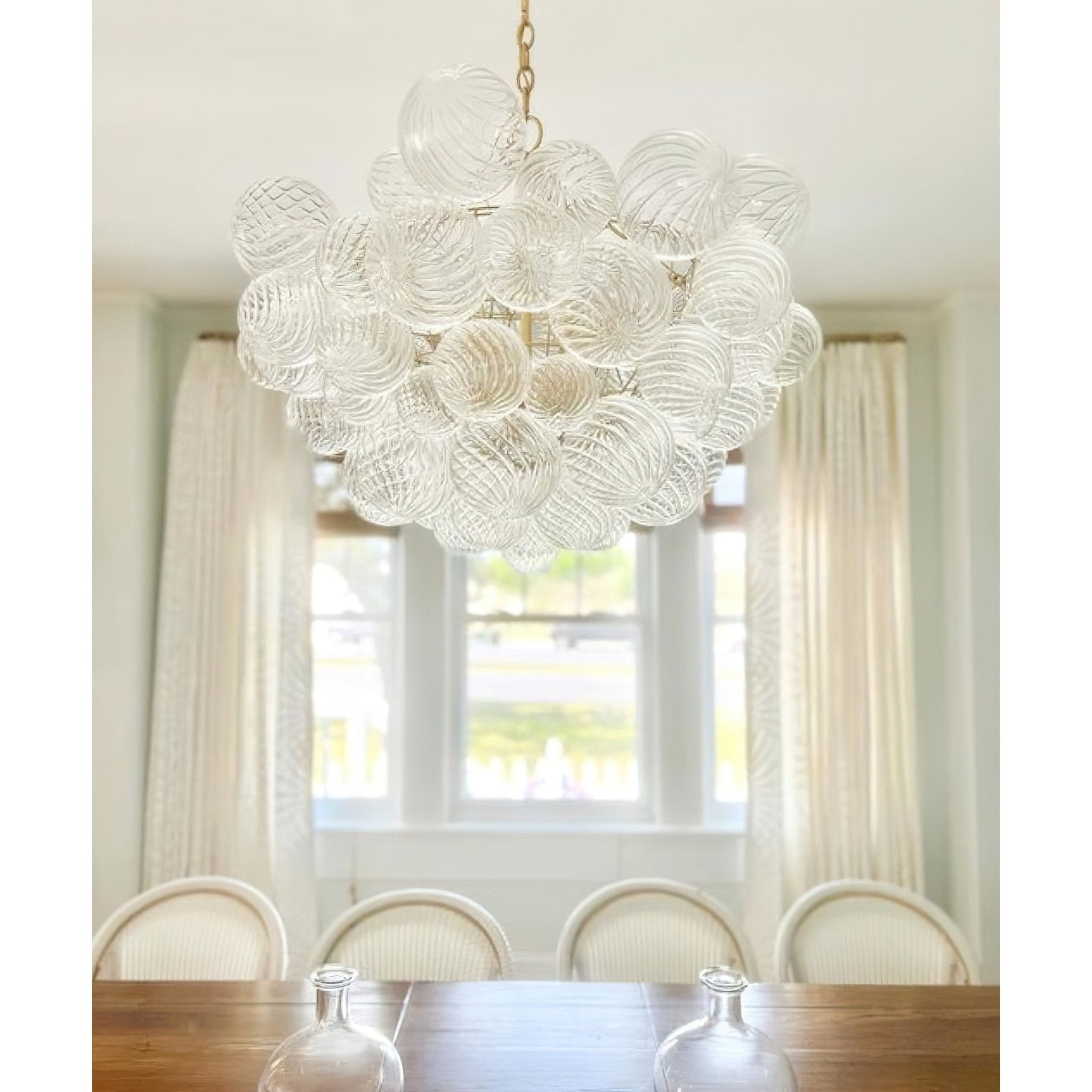 Calvian Chandelier Glass Ball Bubble Modern-Neutral Decor