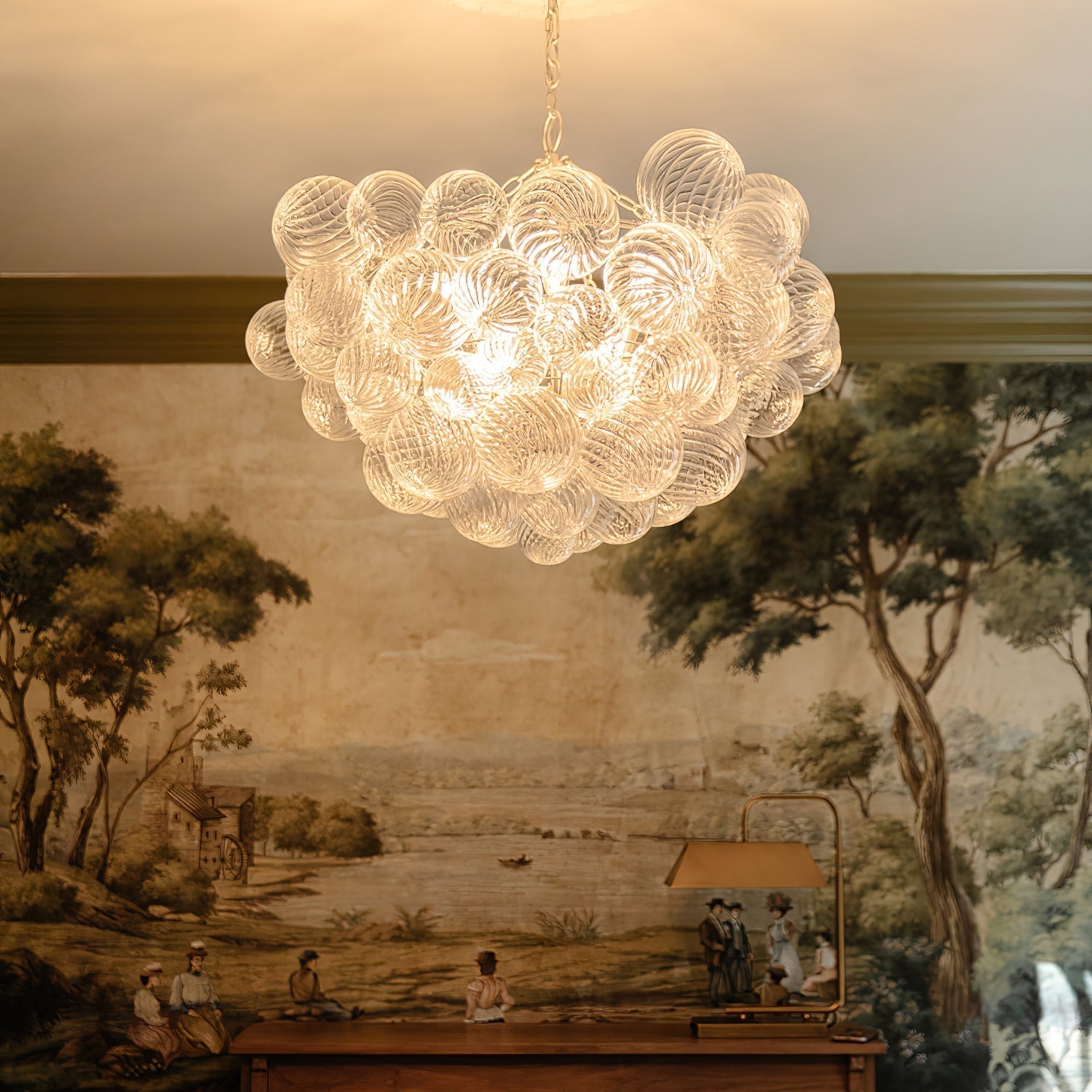 Calvian Chandelier Glass Ball Bubble Modern-Neutral Decor