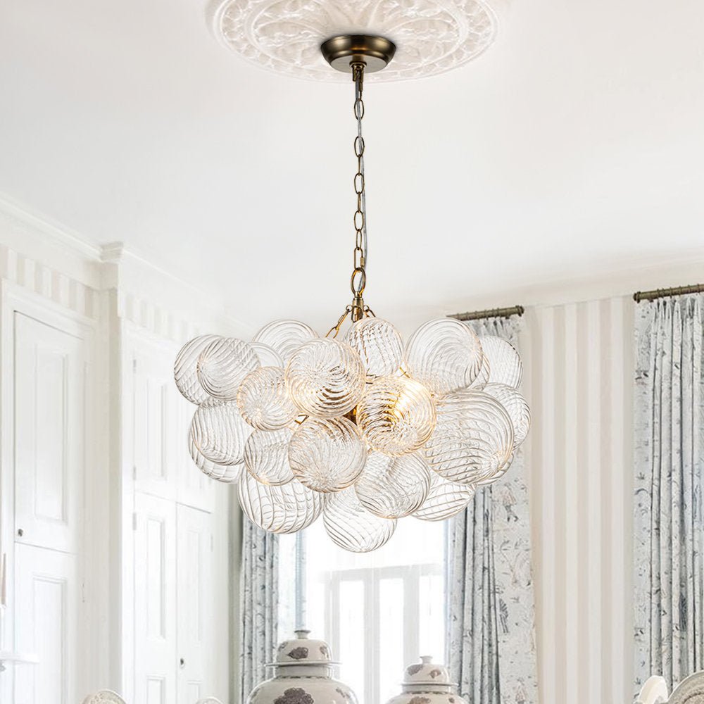 Ben Chandelier Glass Ball Bubble Modern-Neutral Decor