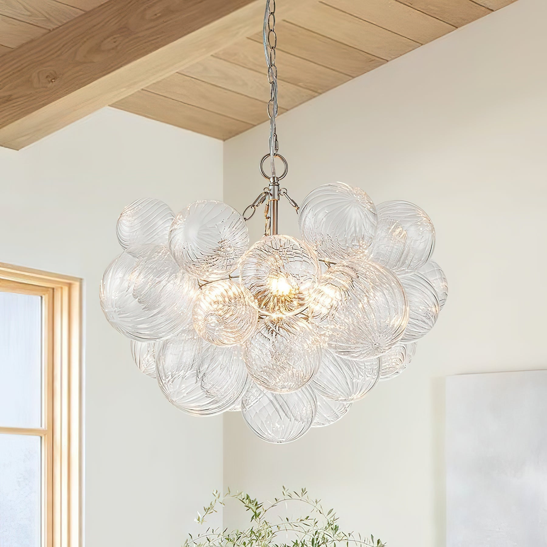 Ben Chandelier Glass Ball Bubble Modern-Neutral Decor