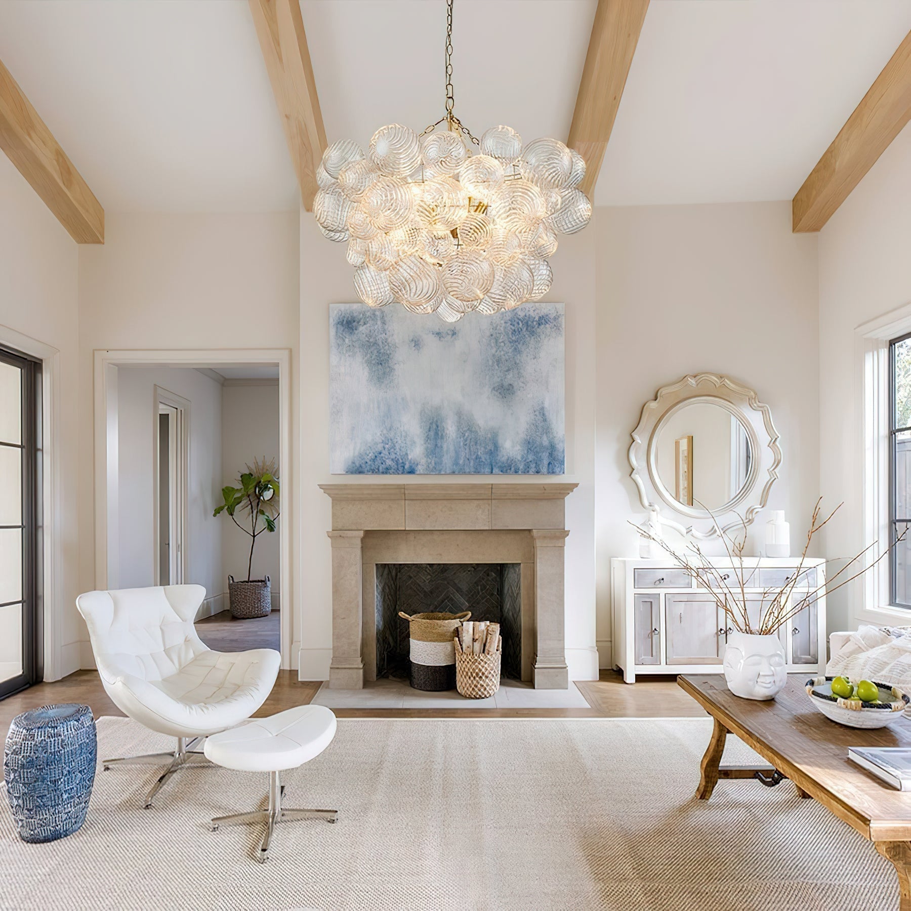 Ben Chandelier Glass Ball Bubble Modern-Neutral Decor