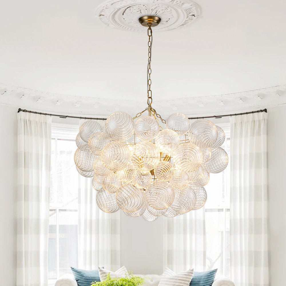 Calvian Chandelier Glass Ball Bubble Modern-Neutral Decor