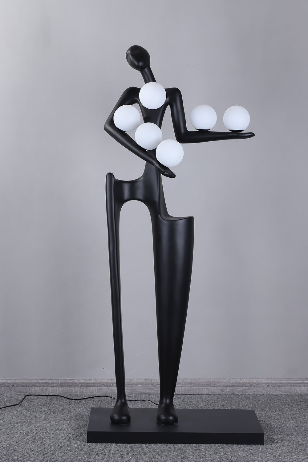 Dravyn Plastic Artistic Floor Lamp-Neutral Decor