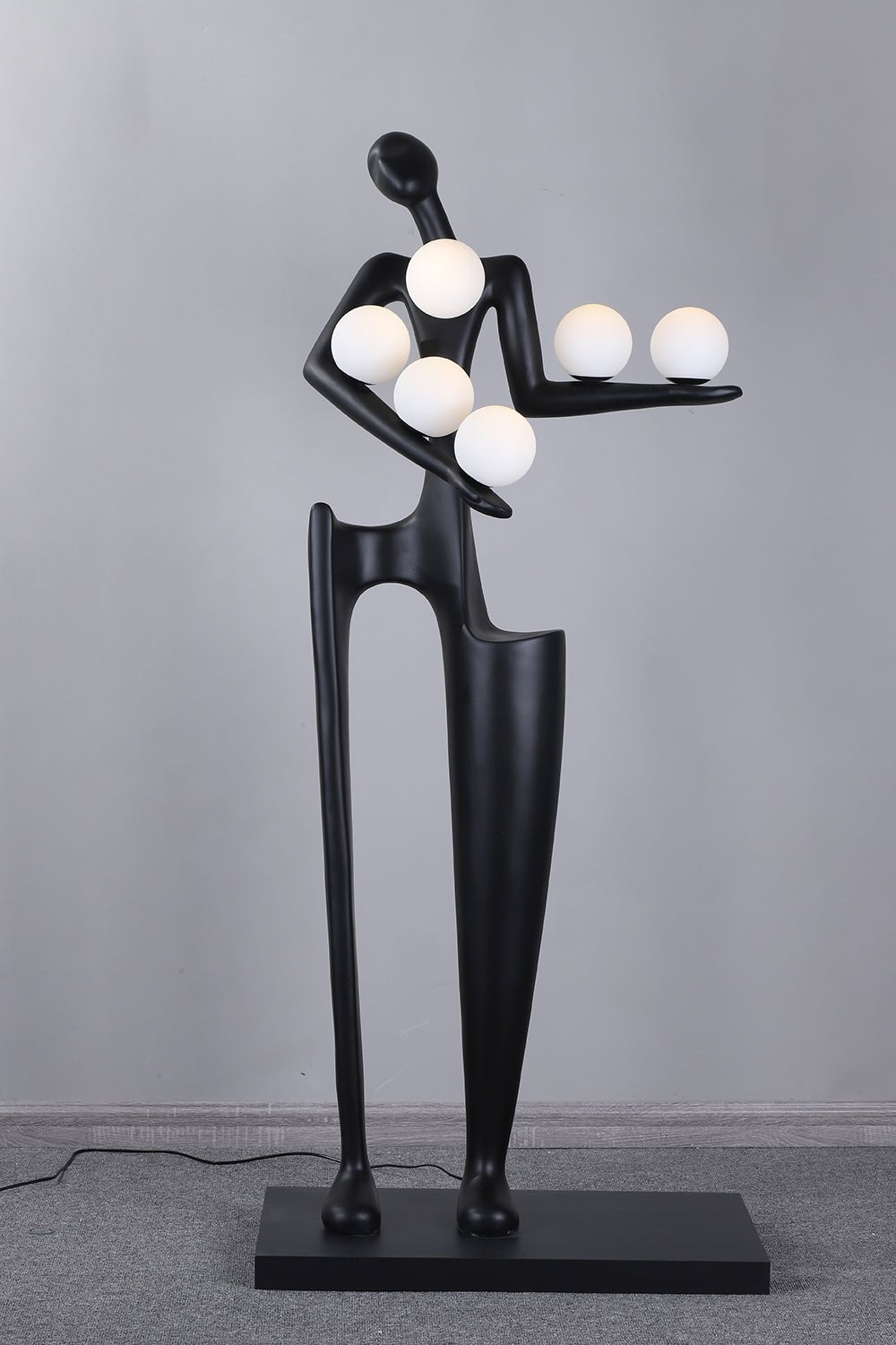 Dravyn Plastic Artistic Floor Lamp-Neutral Decor