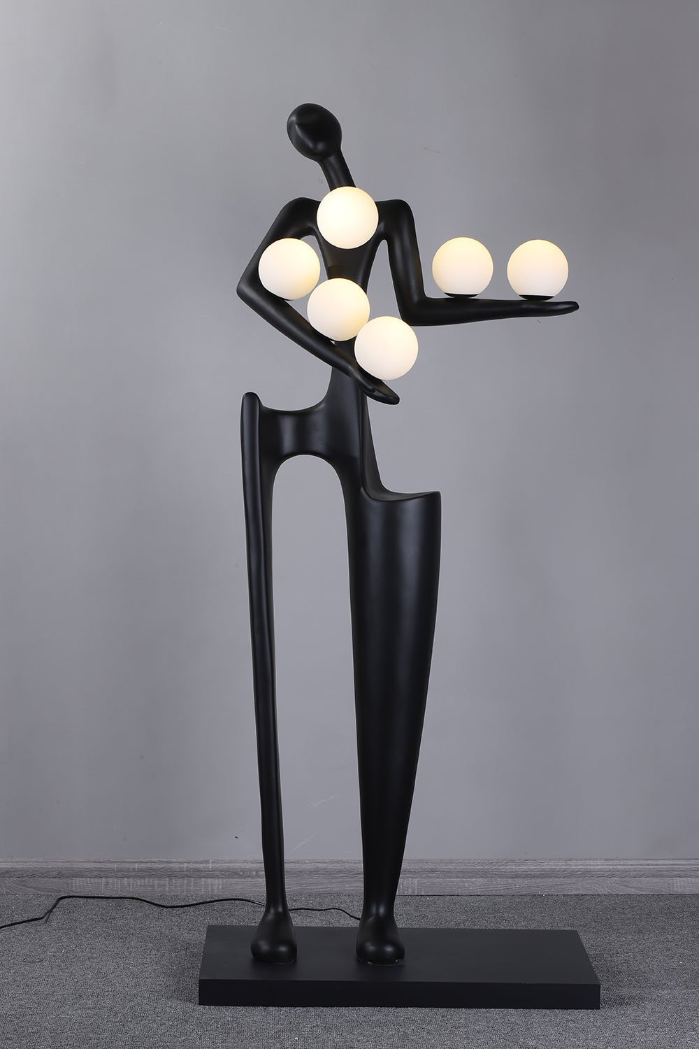 Dravyn Plastic Artistic Floor Lamp-Neutral Decor
