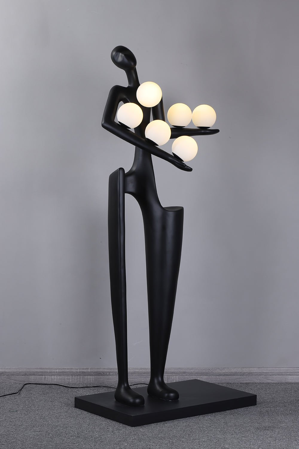 Dravyn Plastic Artistic Floor Lamp-Neutral Decor