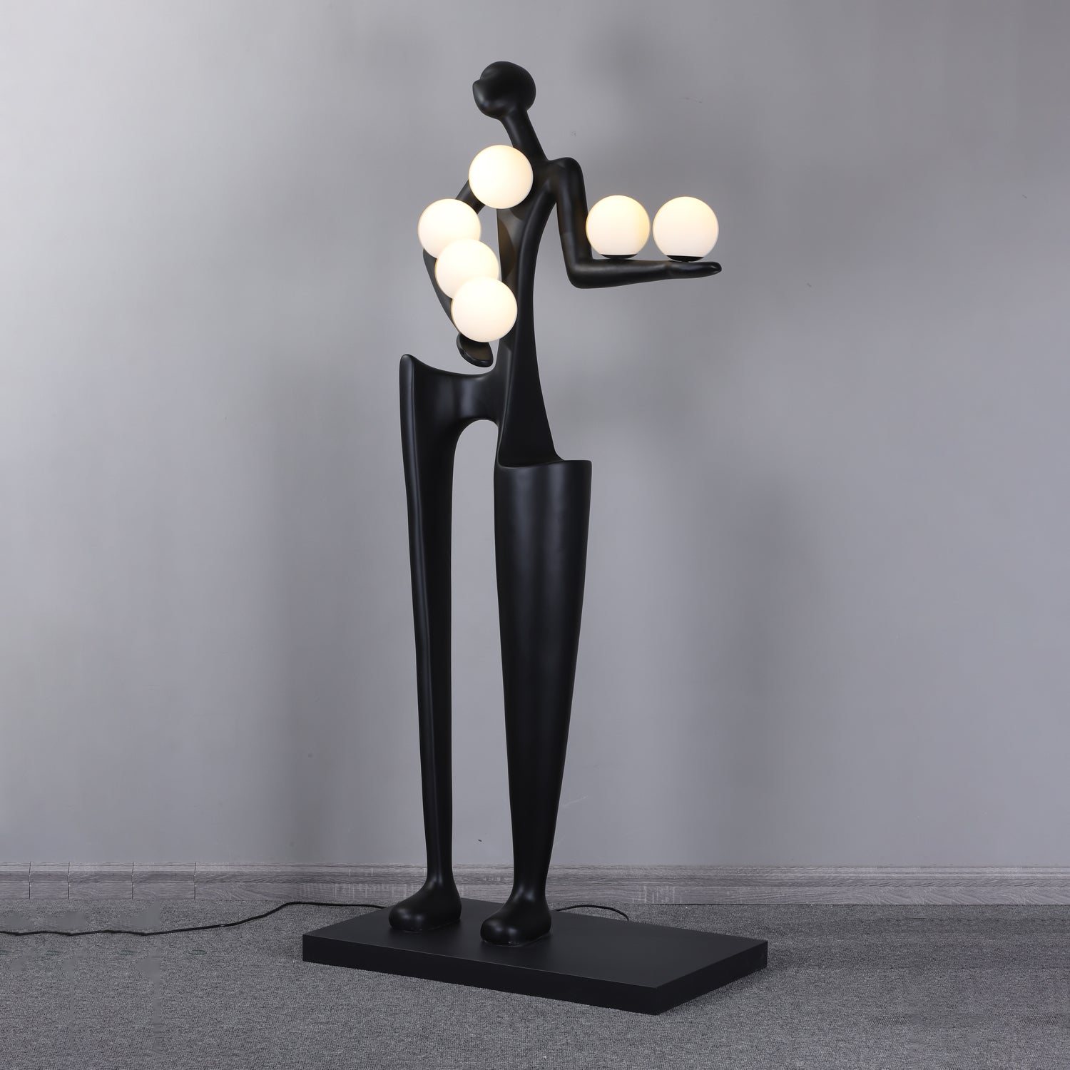 Dravyn Plastic Artistic Floor Lamp-Neutral Decor
