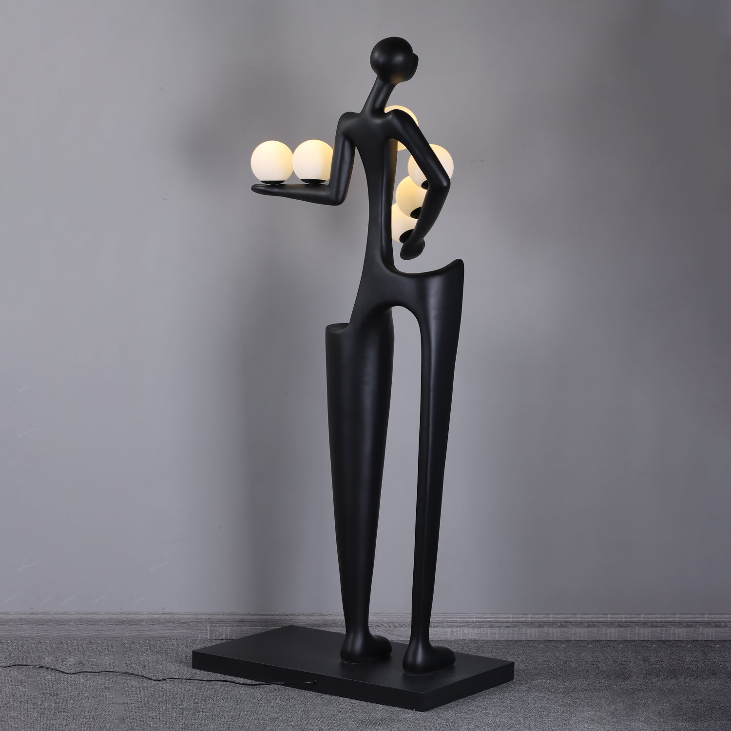 Dravyn Plastic Artistic Floor Lamp-Neutral Decor