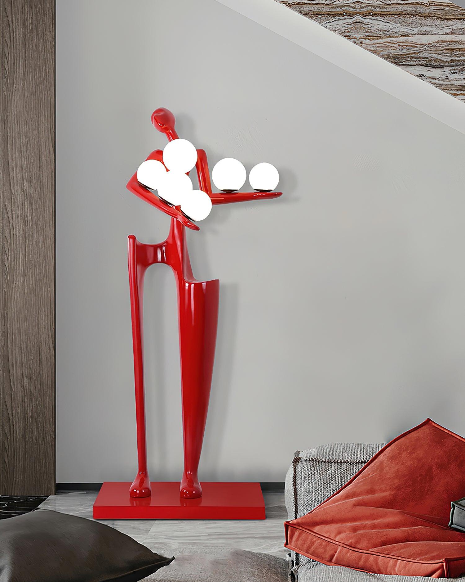 Dravyn Plastic Artistic Floor Lamp-Neutral Decor