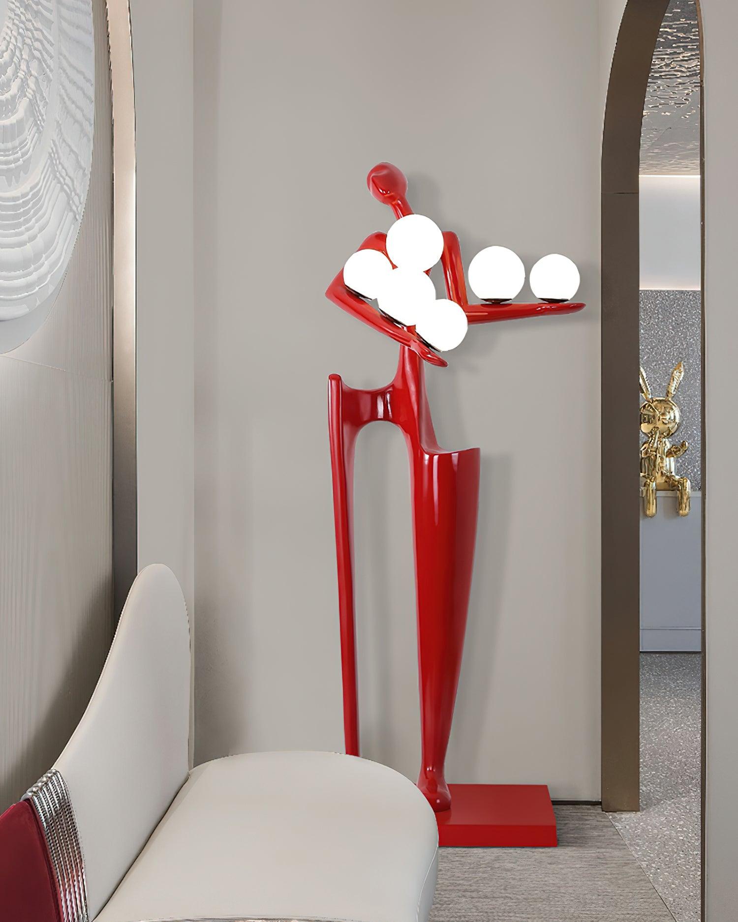 Dravyn Plastic Artistic Floor Lamp-Neutral Decor