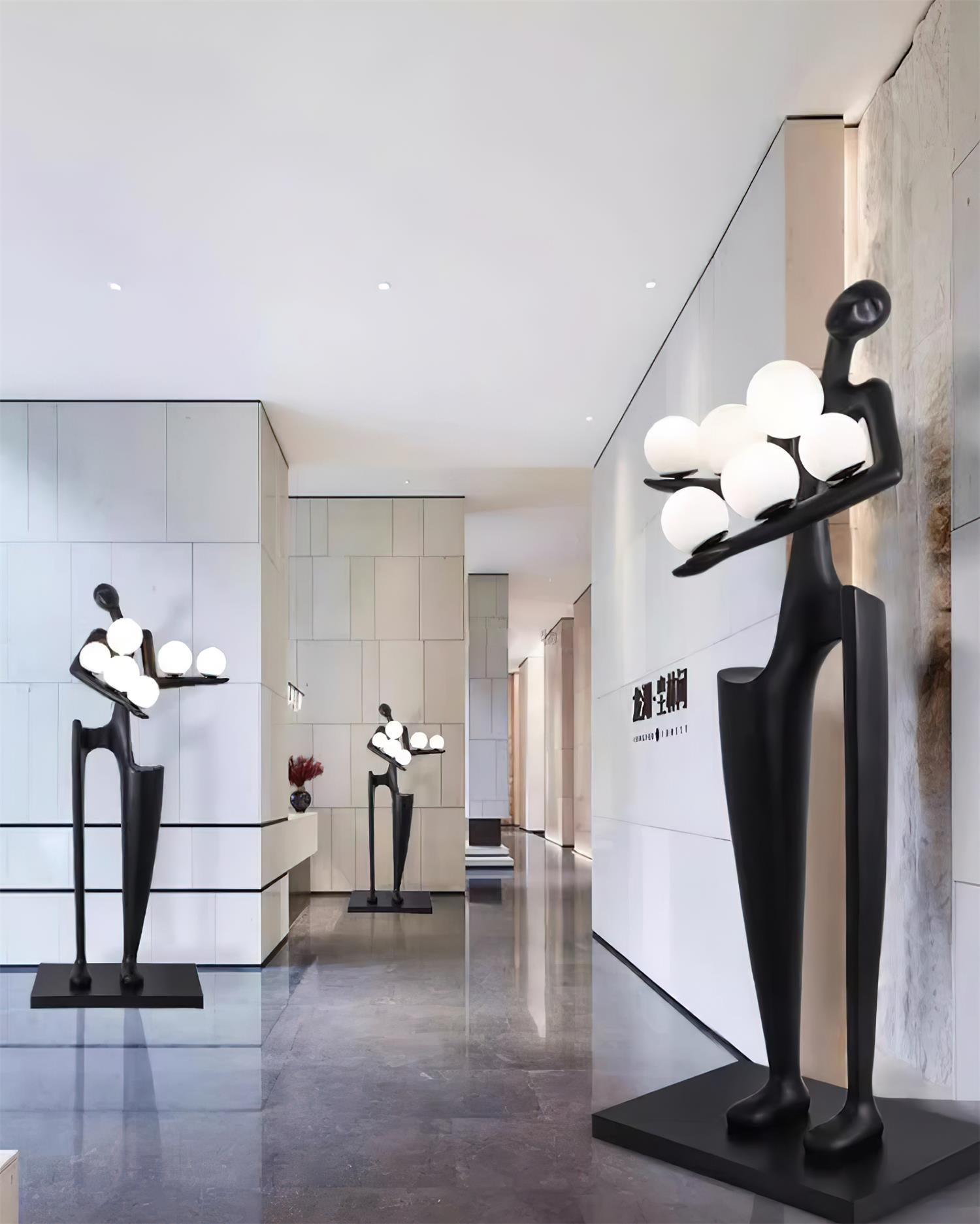 Dravyn Plastic Artistic Floor Lamp-Neutral Decor