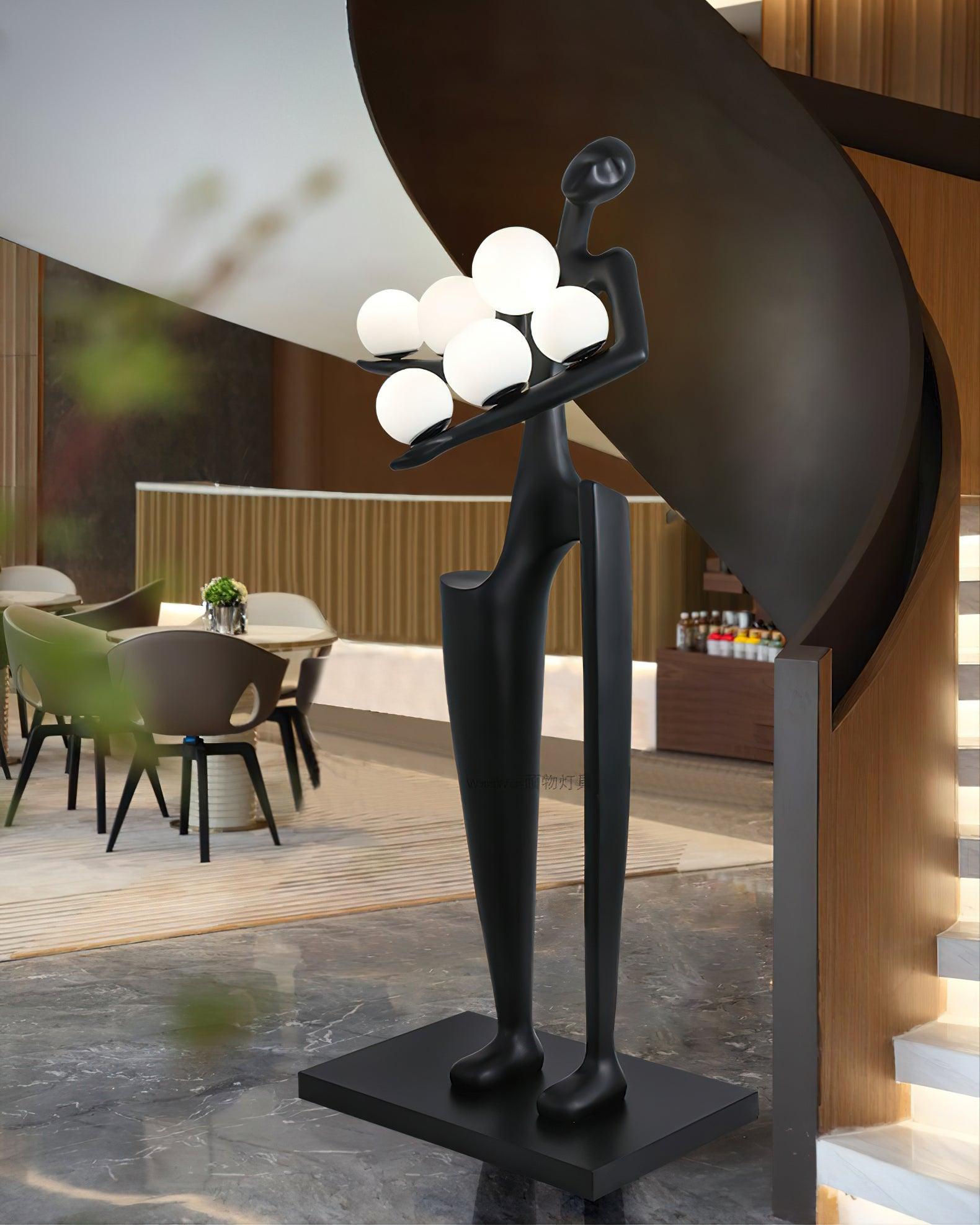 Dravyn Plastic Artistic Floor Lamp-Neutral Decor