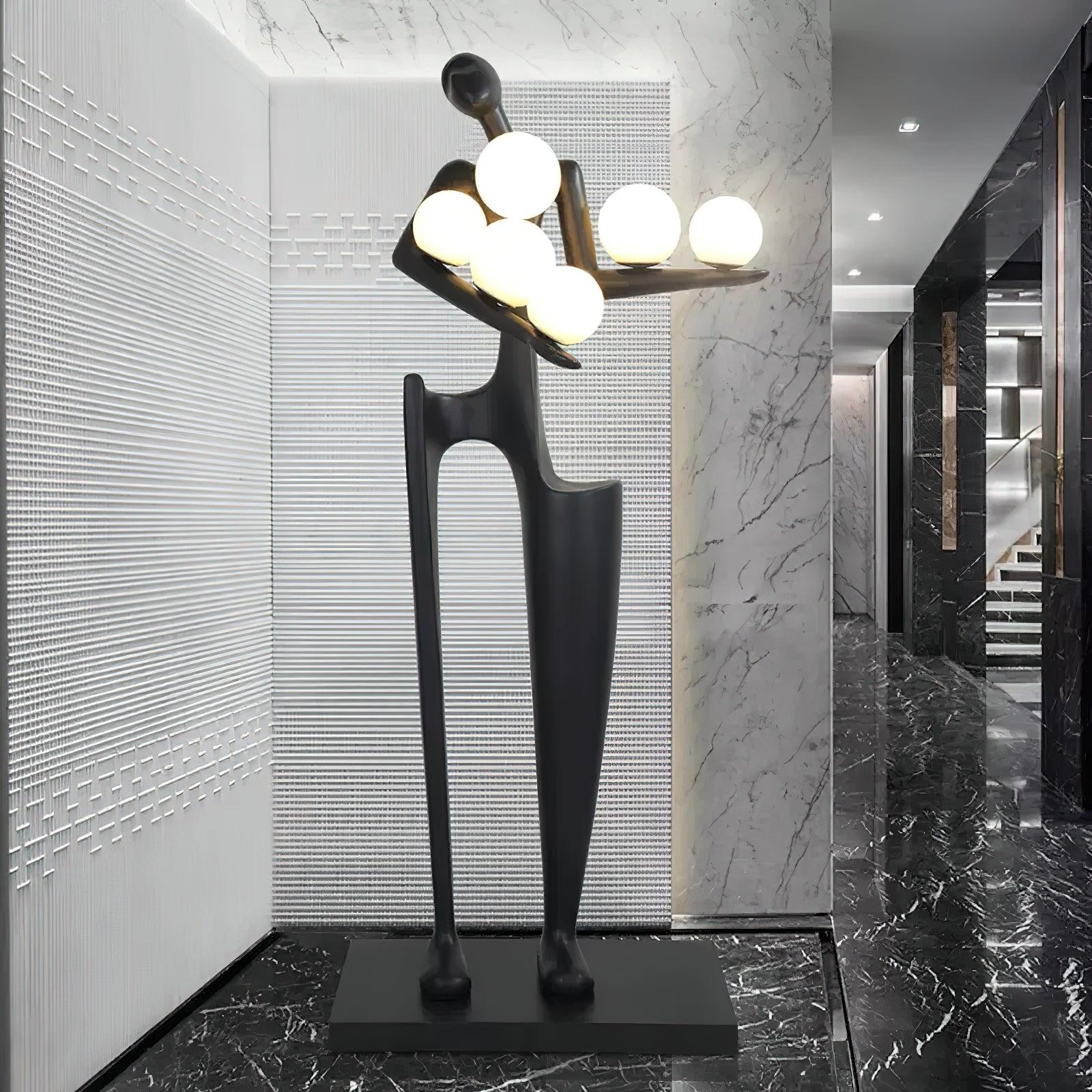 Dravyn Plastic Artistic Floor Lamp-Neutral Decor