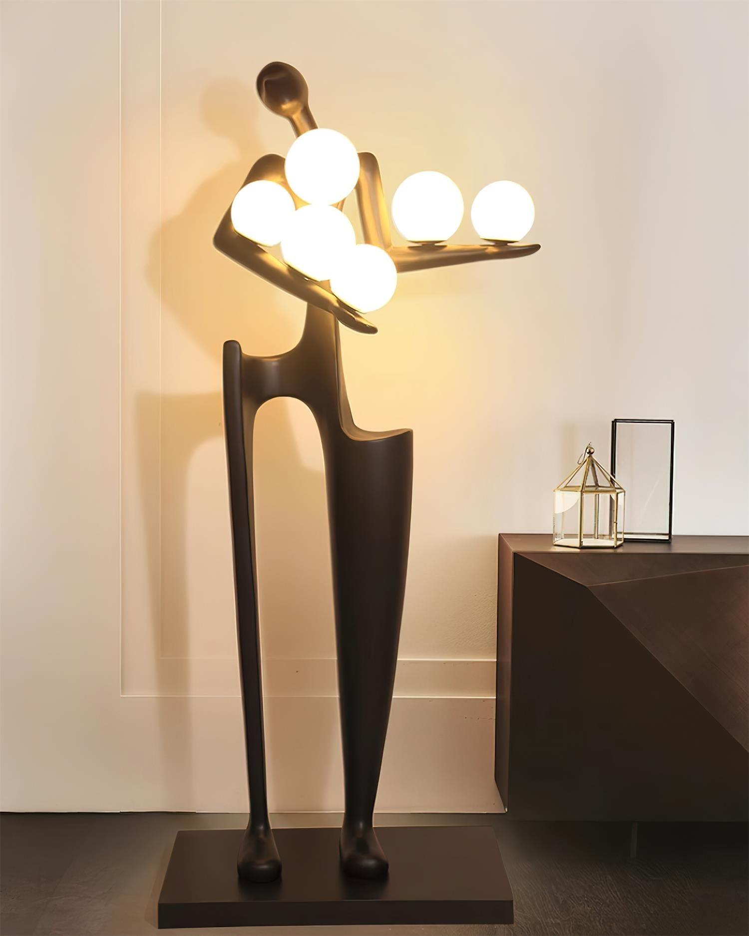Dravyn Plastic Artistic Floor Lamp-Neutral Decor