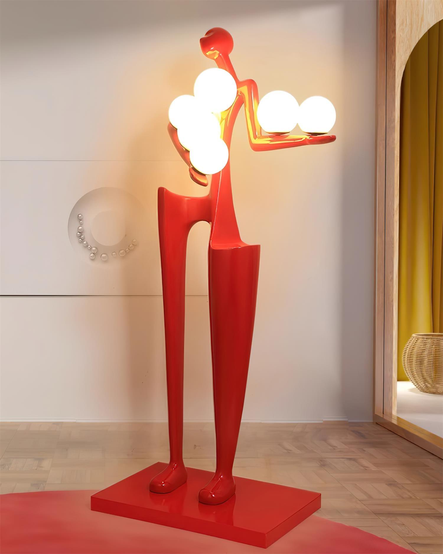 Dravyn Plastic Artistic Floor Lamp-Neutral Decor
