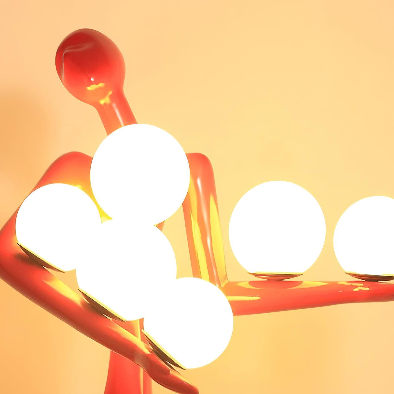 Dravyn Plastic Artistic Floor Lamp-Neutral Decor