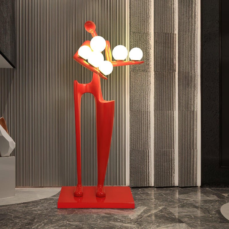 Dravyn Plastic Artistic Floor Lamp-Neutral Decor