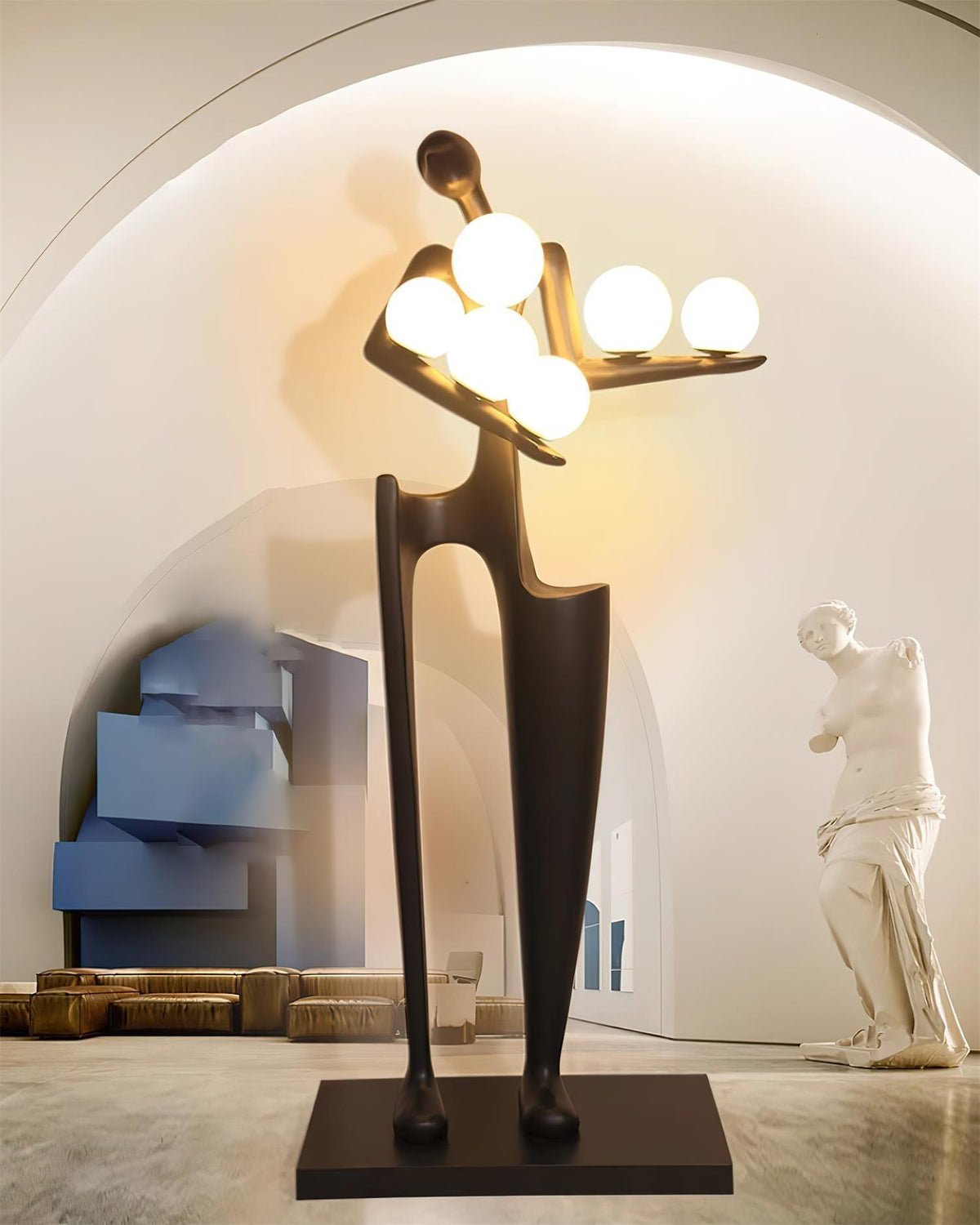 Dravyn Plastic Artistic Floor Lamp-Neutral Decor