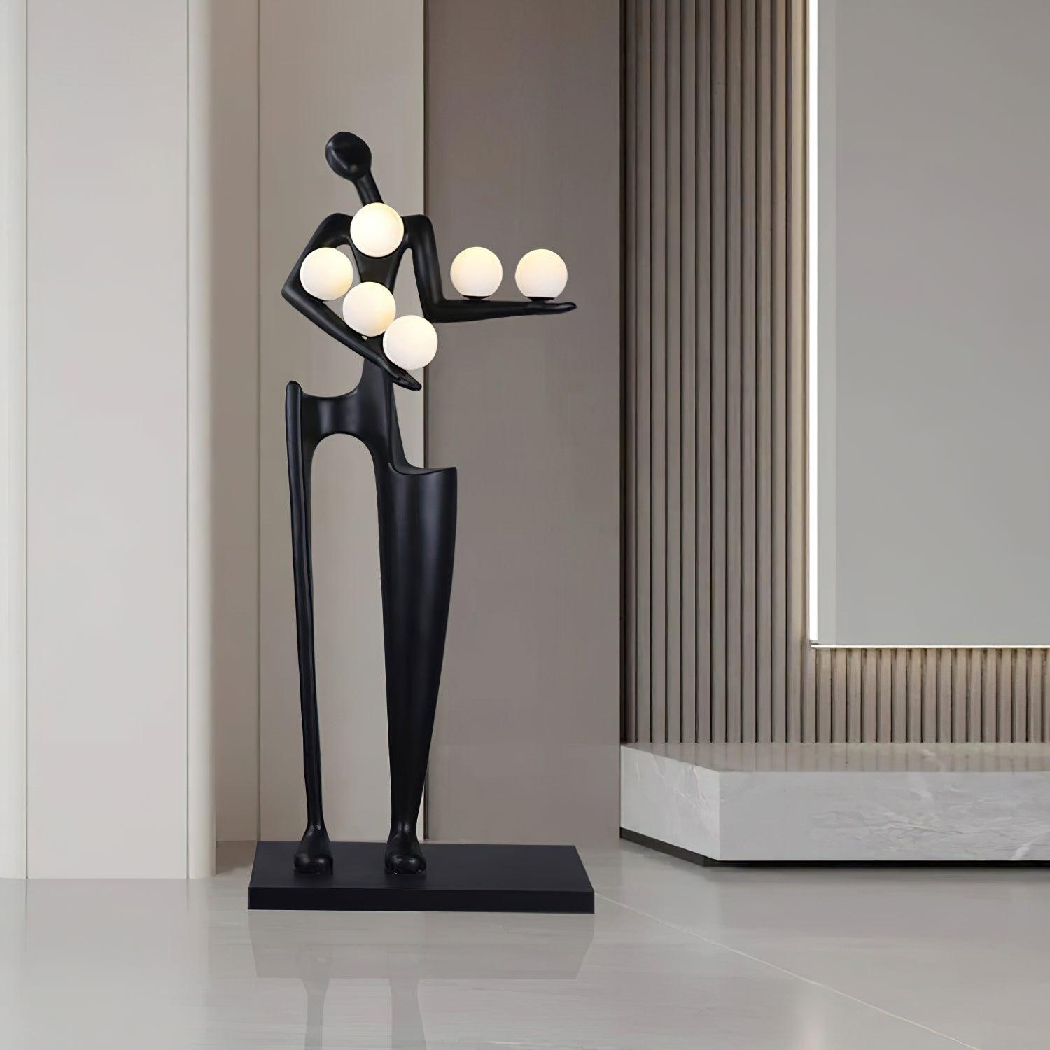 Dravyn Plastic Artistic Floor Lamp-Neutral Decor