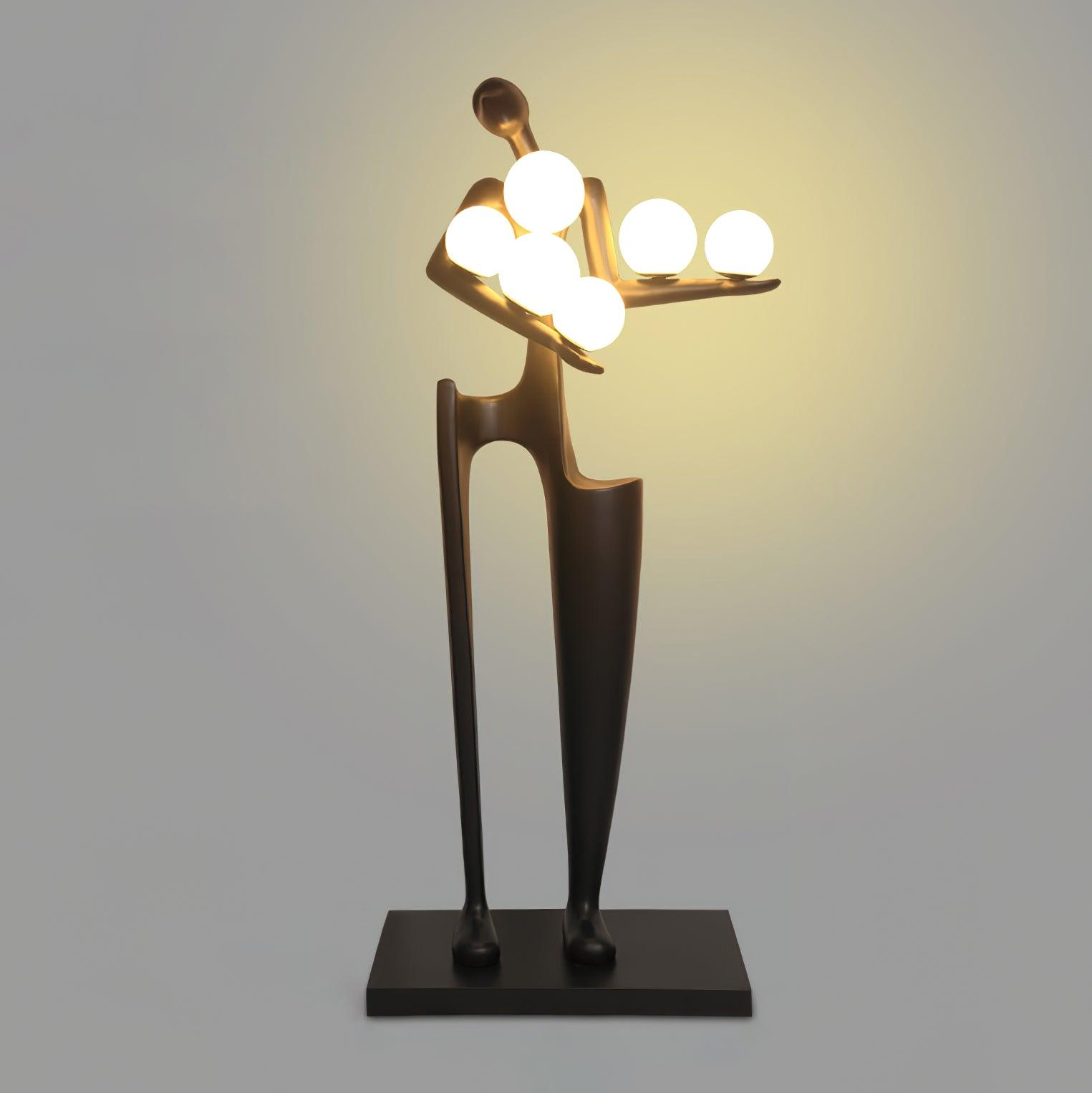 Dravyn Plastic Artistic Floor Lamp-Neutral Decor