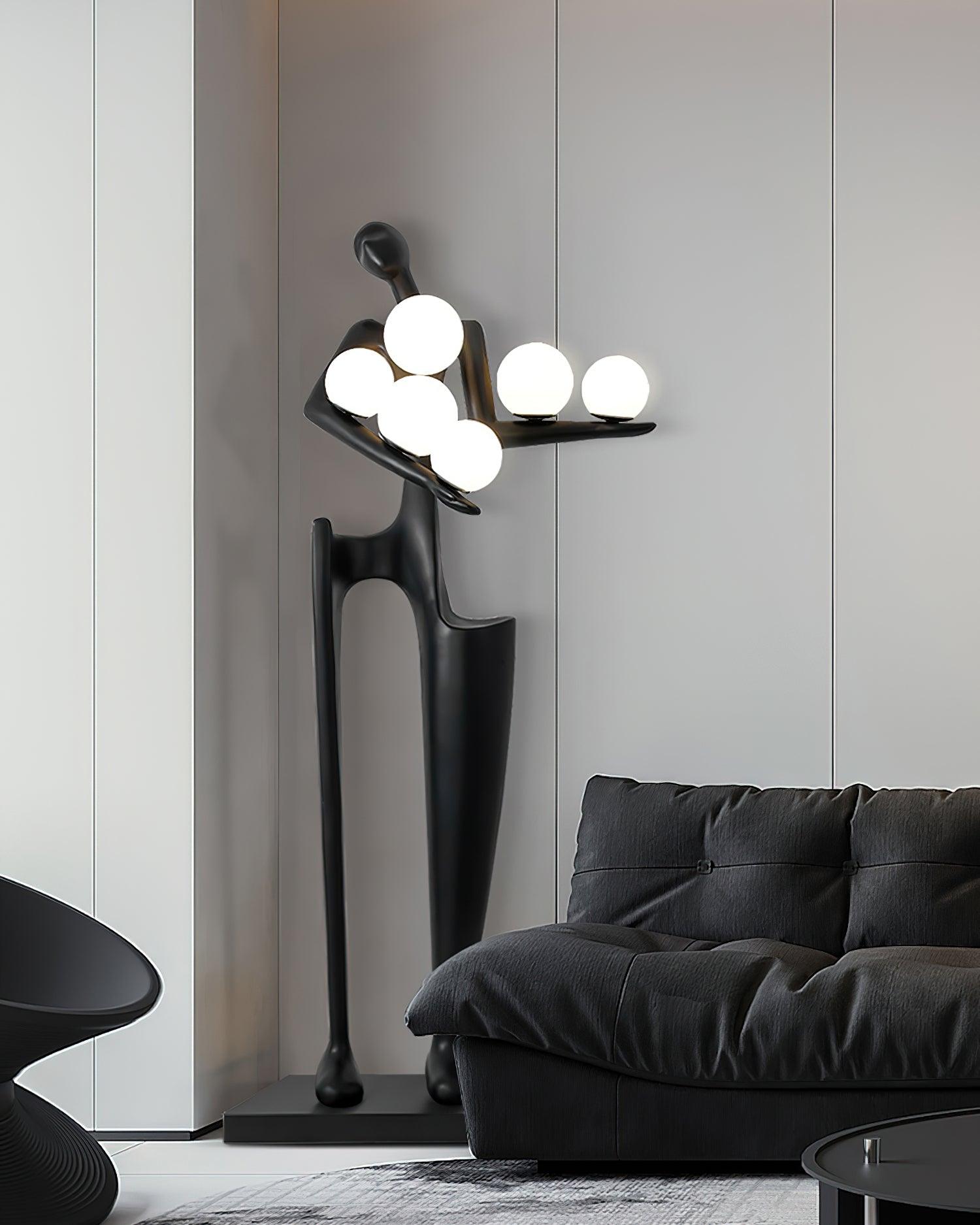 Dravyn Plastic Artistic Floor Lamp-Neutral Decor