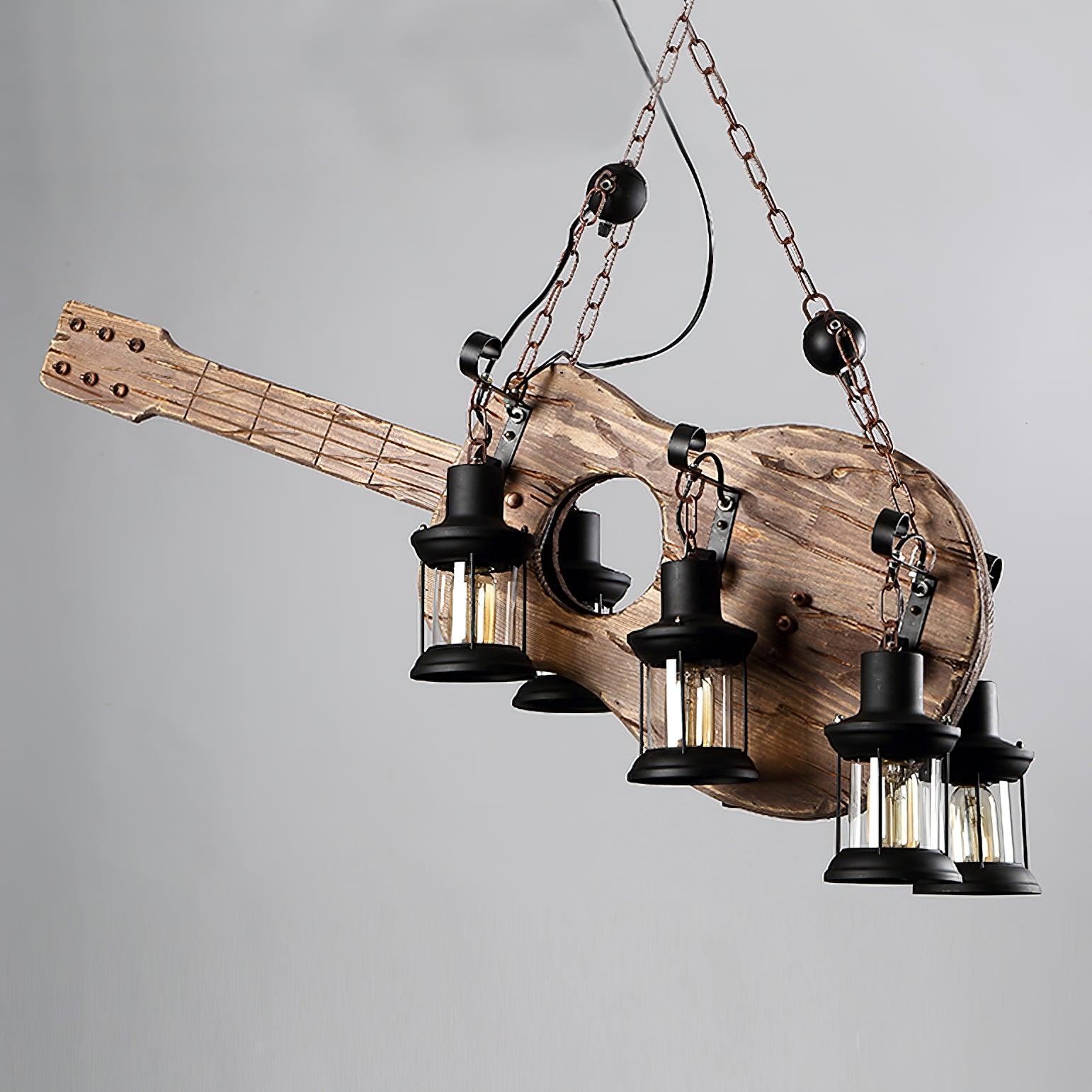 Ciro Pendant Lamp Guitar Rustic Wood Vintage-Neutral Decor