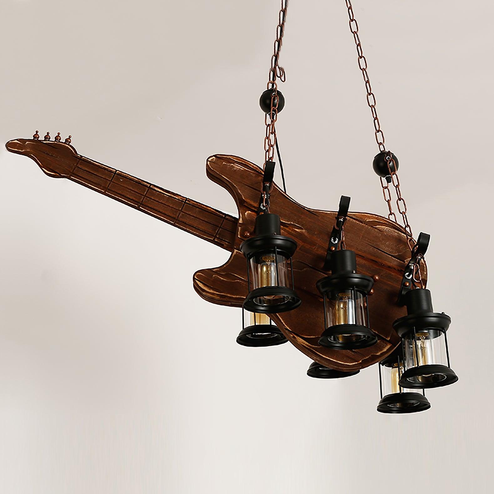 Ciro Pendant Lamp Guitar Rustic Wood Vintage-Neutral Decor
