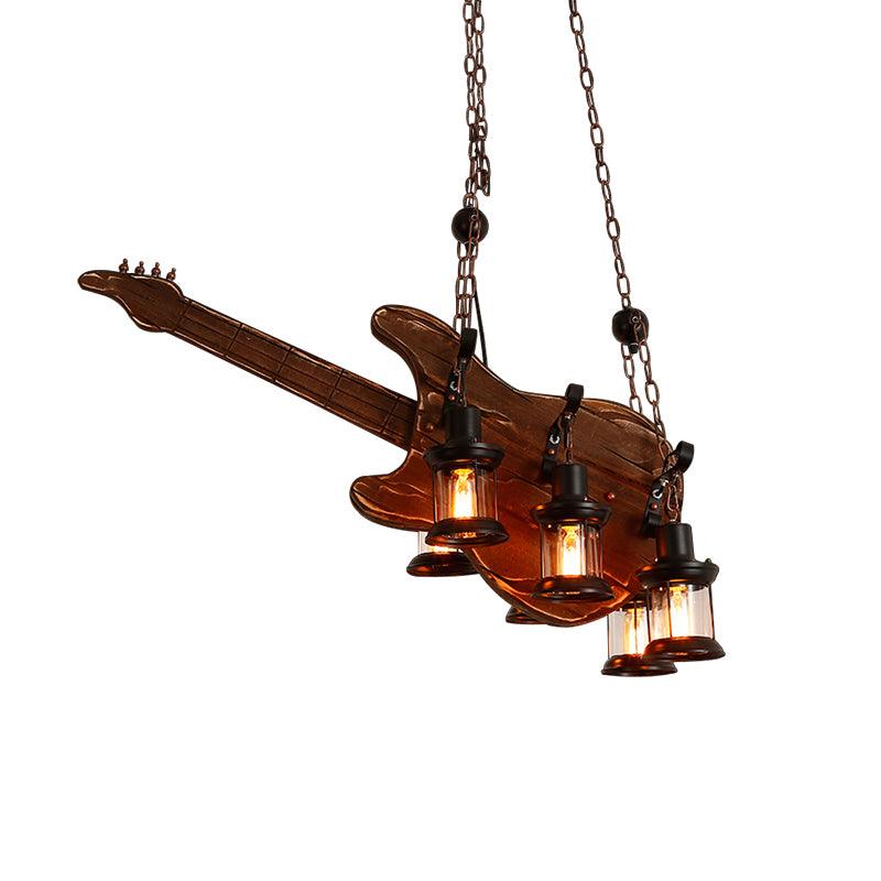 Ciro Pendant Lamp Guitar Rustic Wood Vintage-Neutral Decor