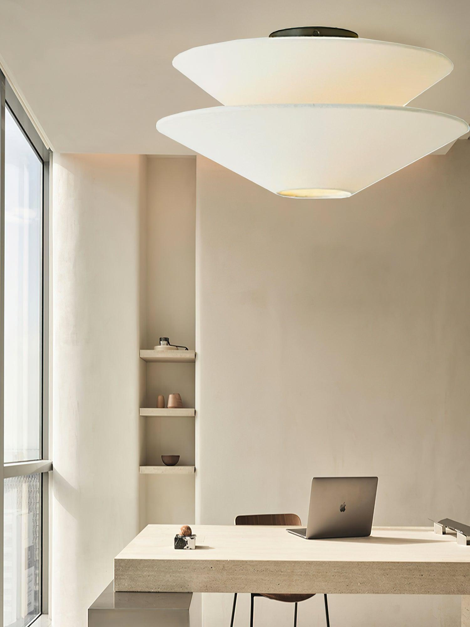 Ealo Nordic Art Fabric Flushmount Ceiling Light-Neutral Decor