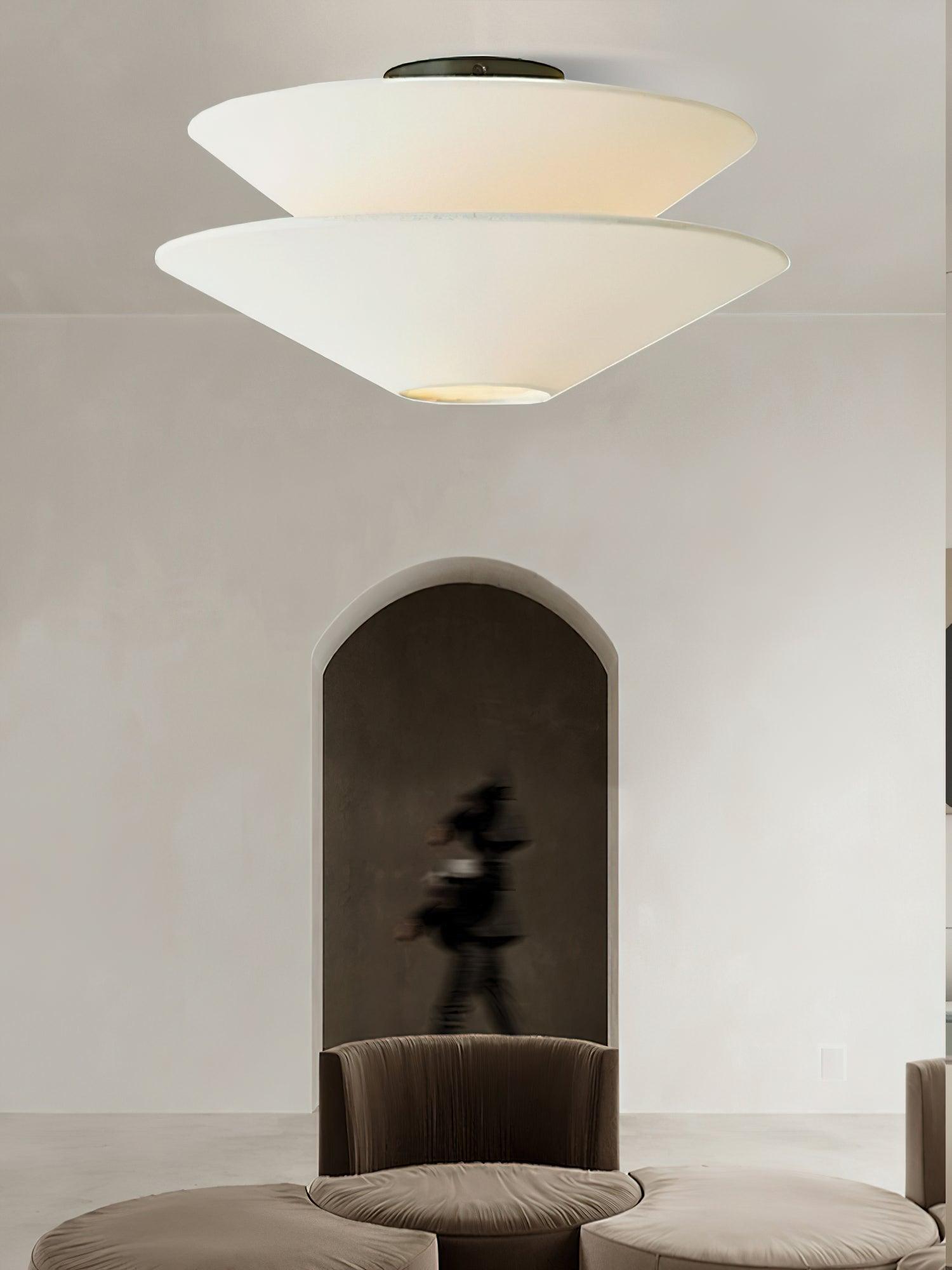 Ealo Nordic Art Fabric Flushmount Ceiling Light-Neutral Decor