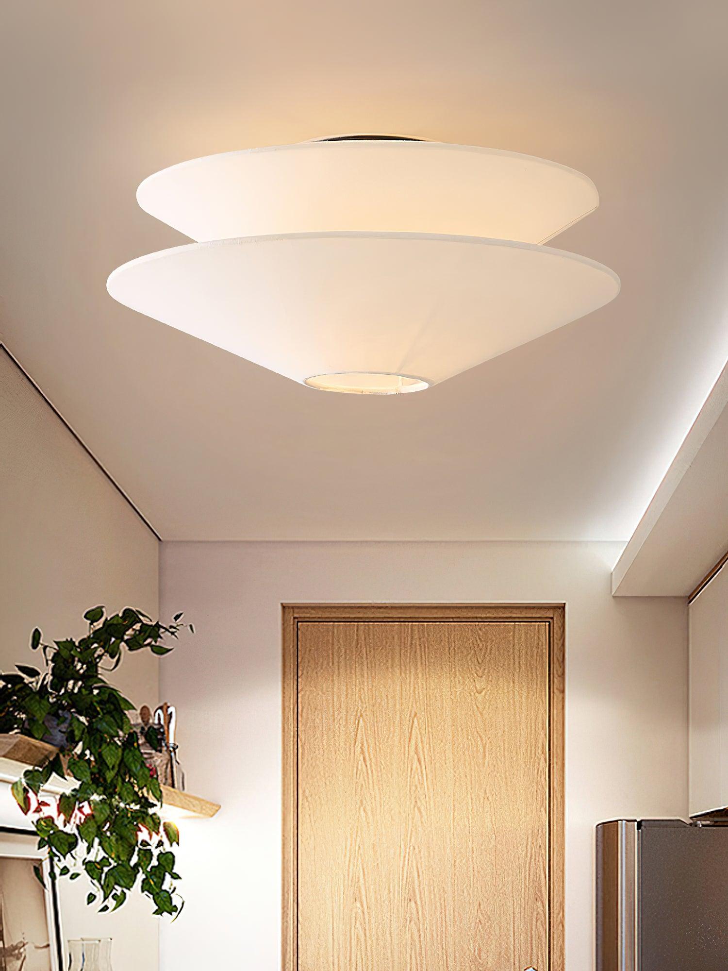 Ealo Nordic Art Fabric Flushmount Ceiling Light-Neutral Decor