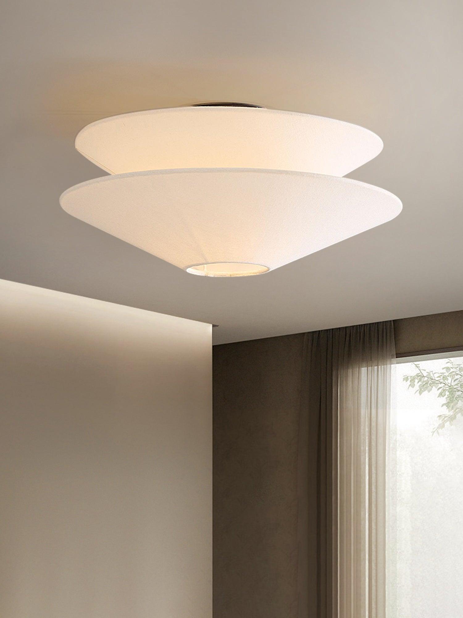Ealo Nordic Art Fabric Flushmount Ceiling Light-Neutral Decor