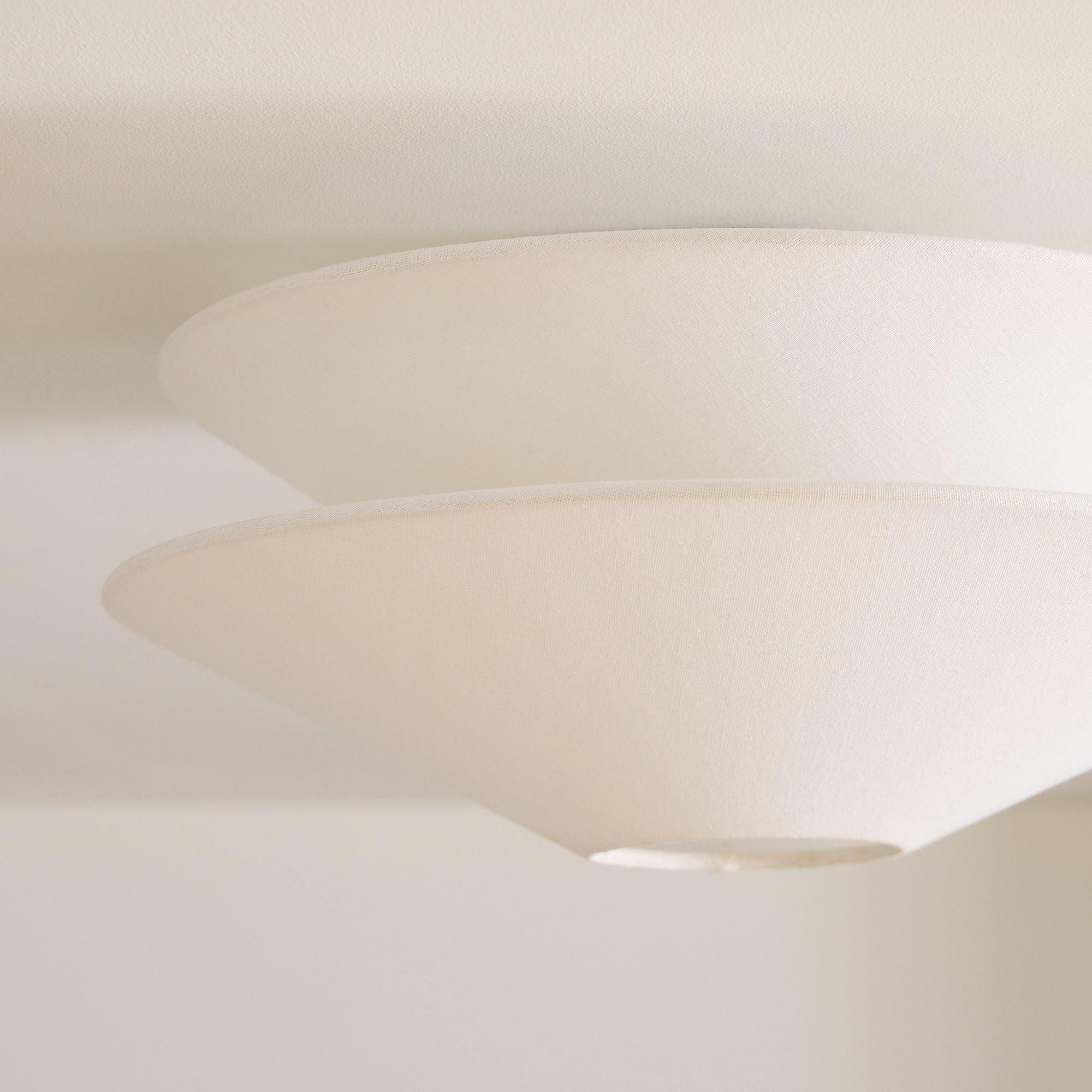 Ealo Nordic Art Fabric Flushmount Ceiling Light-Neutral Decor