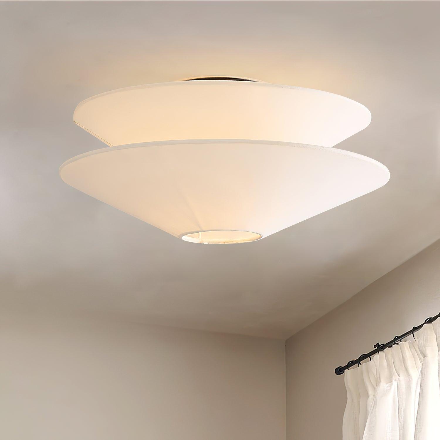 Ealo Nordic Art Fabric Flushmount Ceiling Light-Neutral Decor