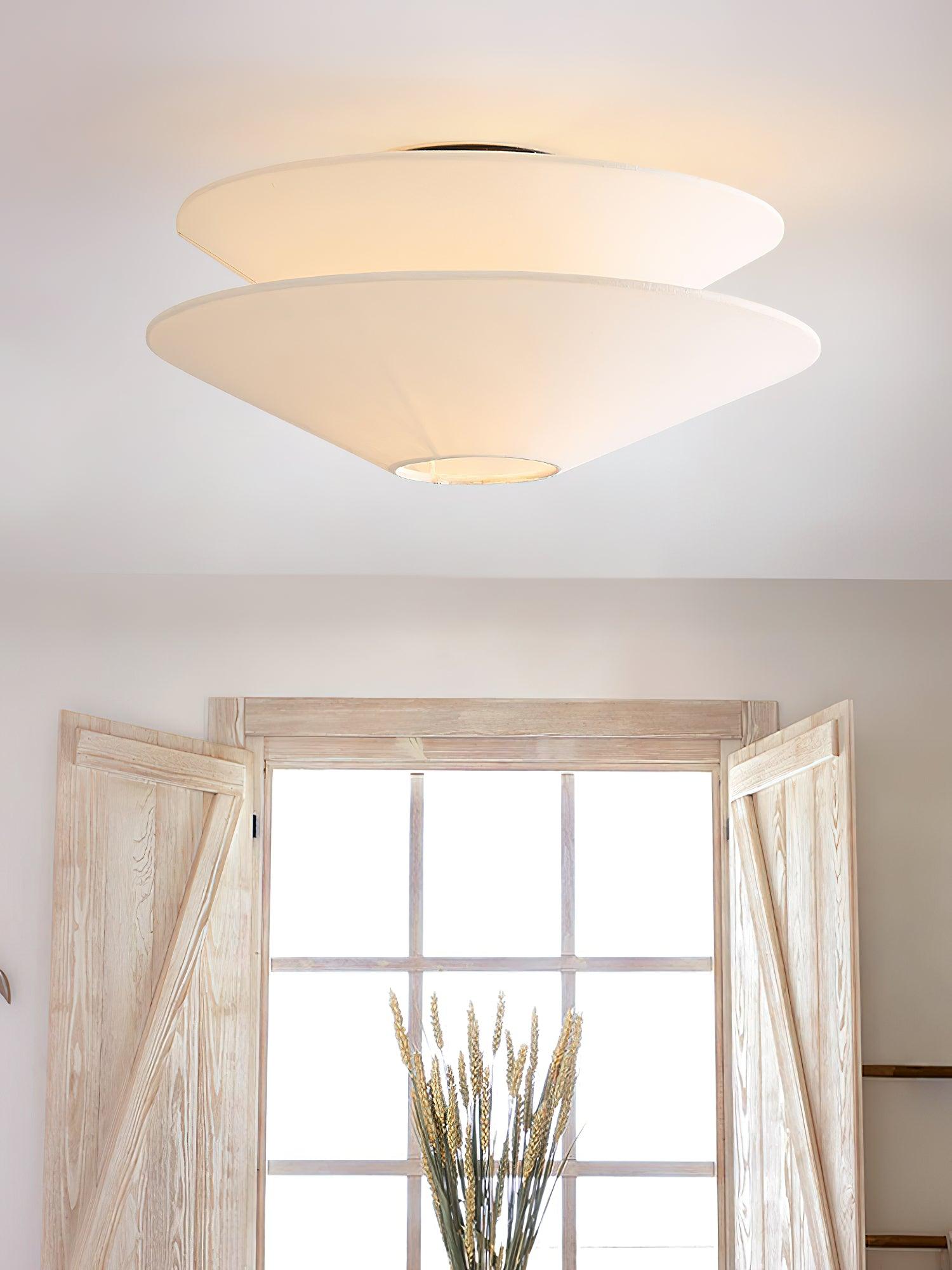 Ealo Nordic Art Fabric Flushmount Ceiling Light-Neutral Decor