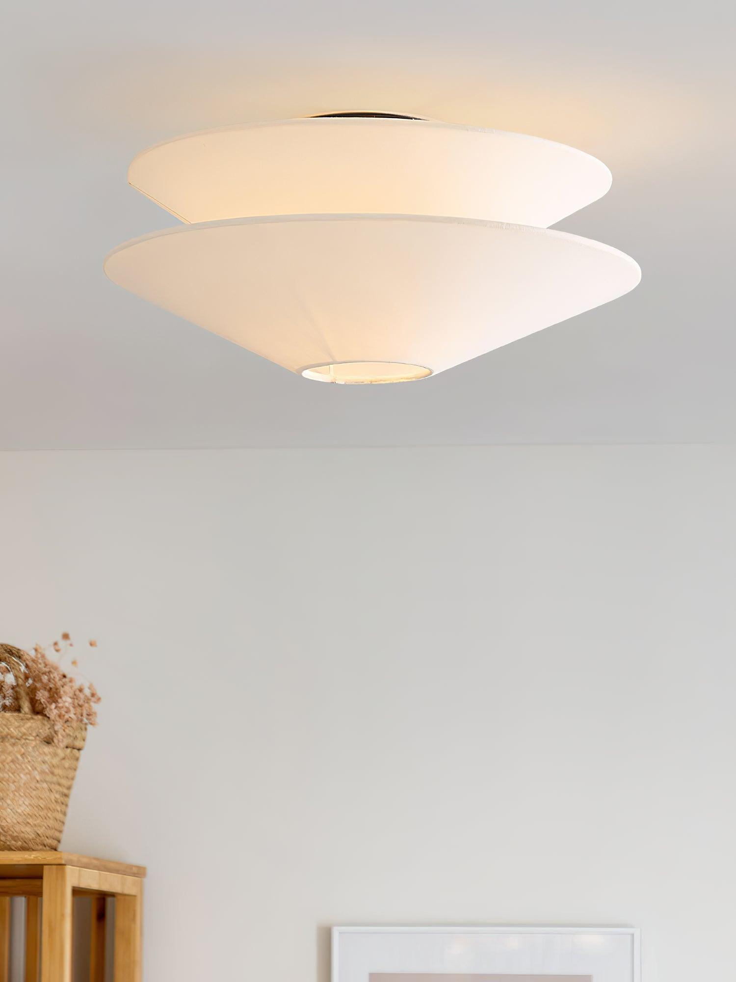 Ealo Nordic Art Fabric Flushmount Ceiling Light-Neutral Decor