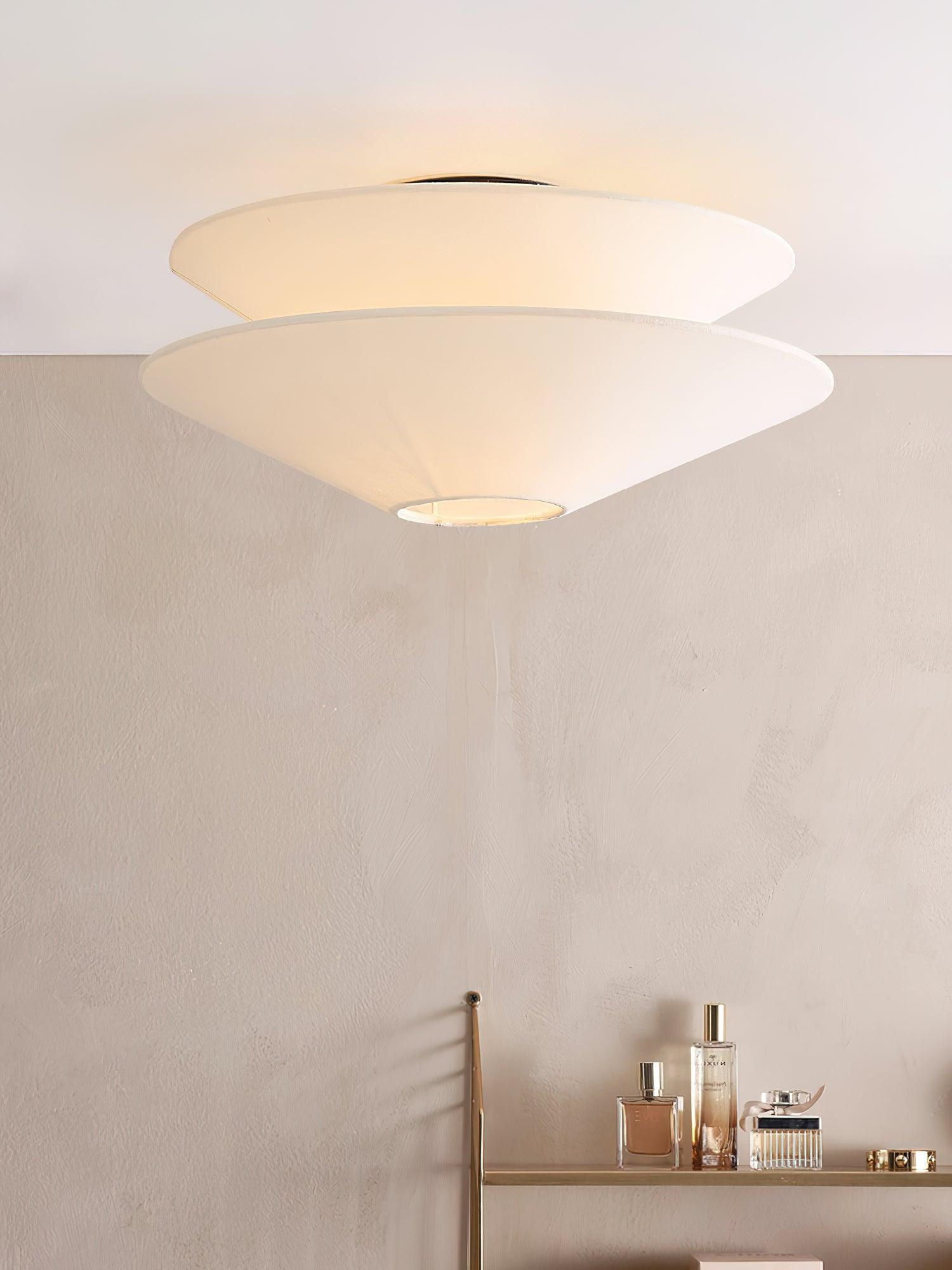 Ealo Nordic Art Fabric Flushmount Ceiling Light-Neutral Decor