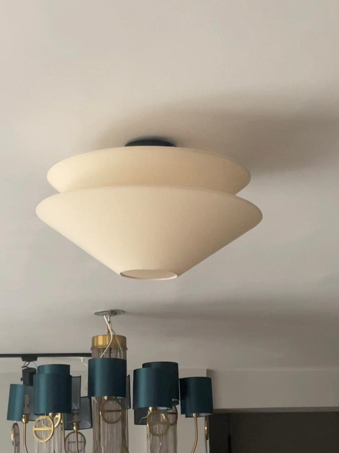 Ealo Nordic Art Fabric Flushmount Ceiling Light-Neutral Decor