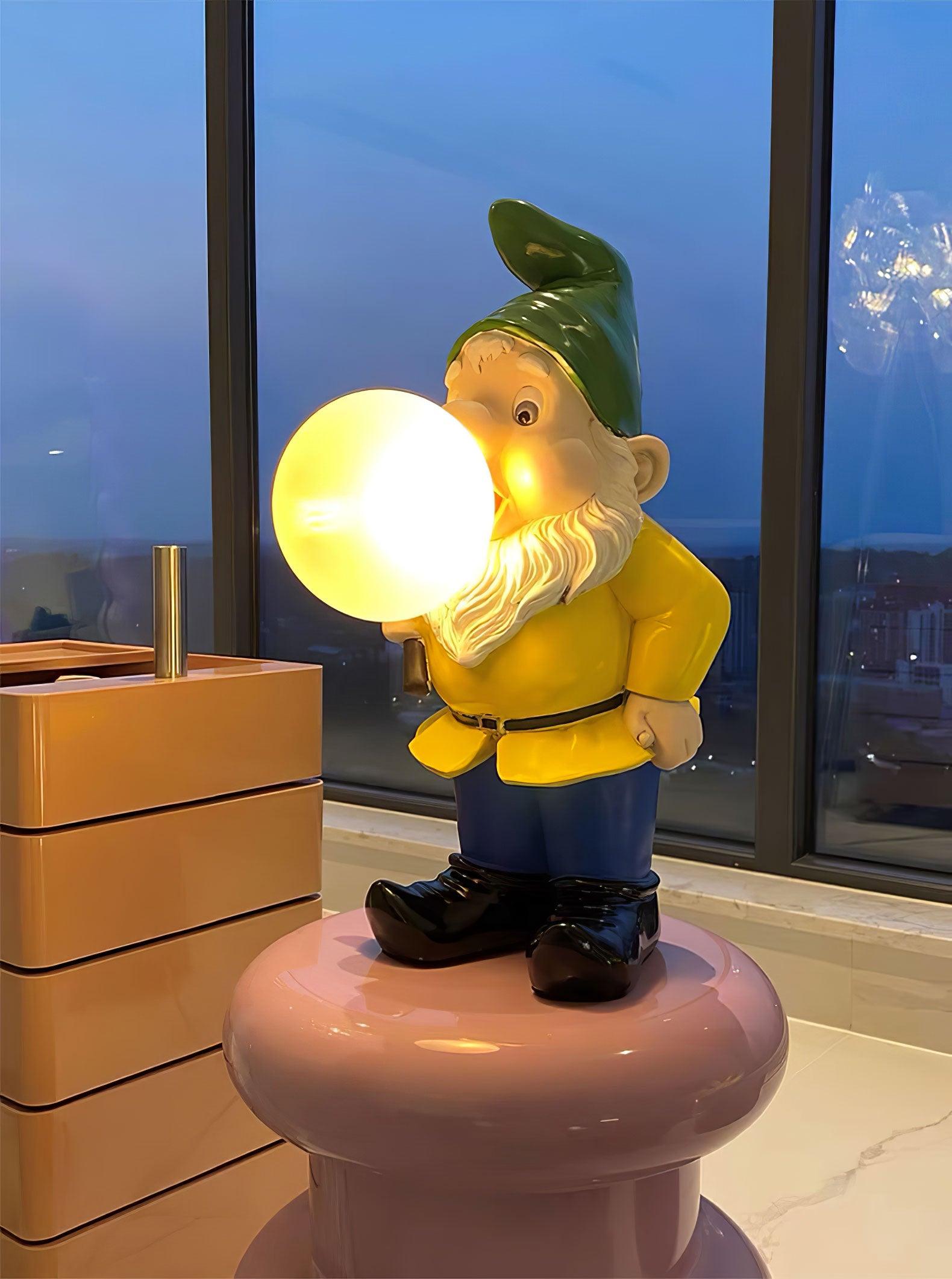 Brisa Resin Playful Table Lamp-Neutral Decor