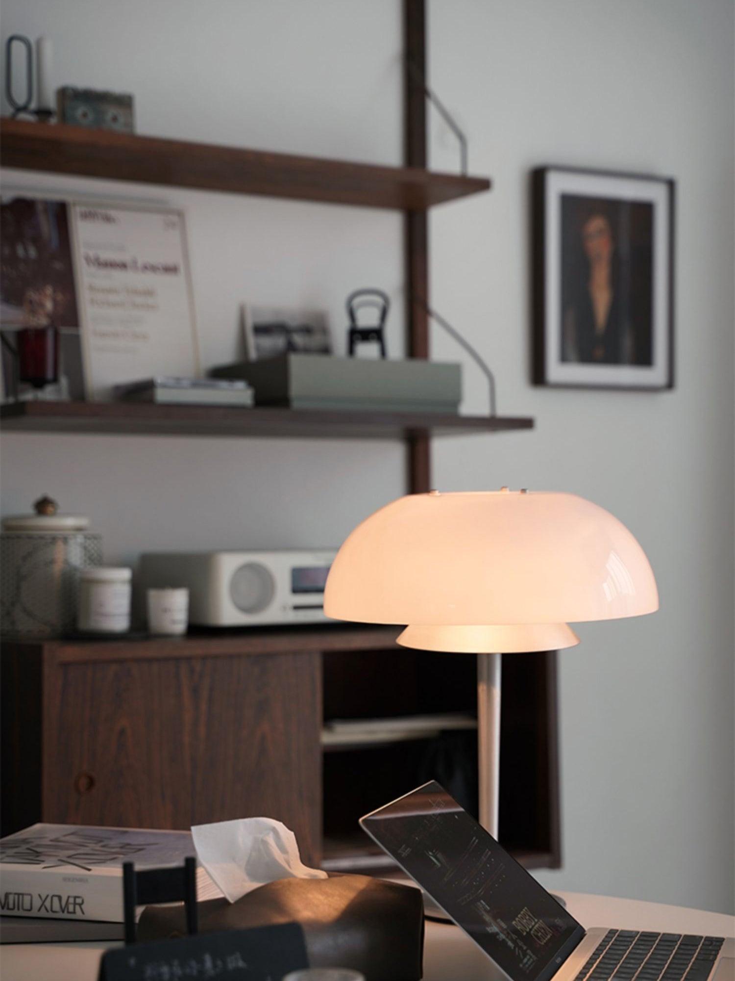 Nilten Modern Glass Table Lamp-Neutral Decor