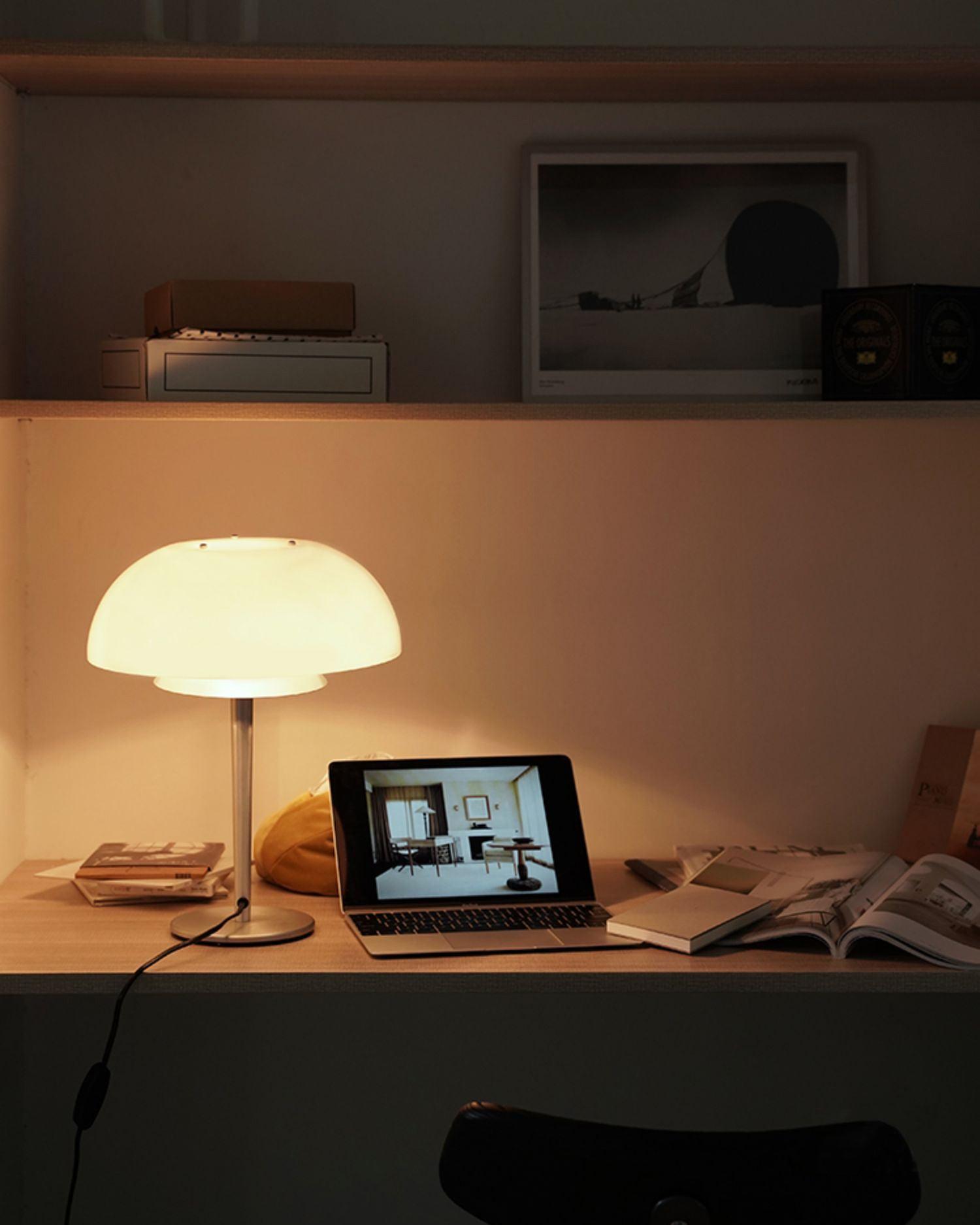Nilten Modern Glass Table Lamp-Neutral Decor