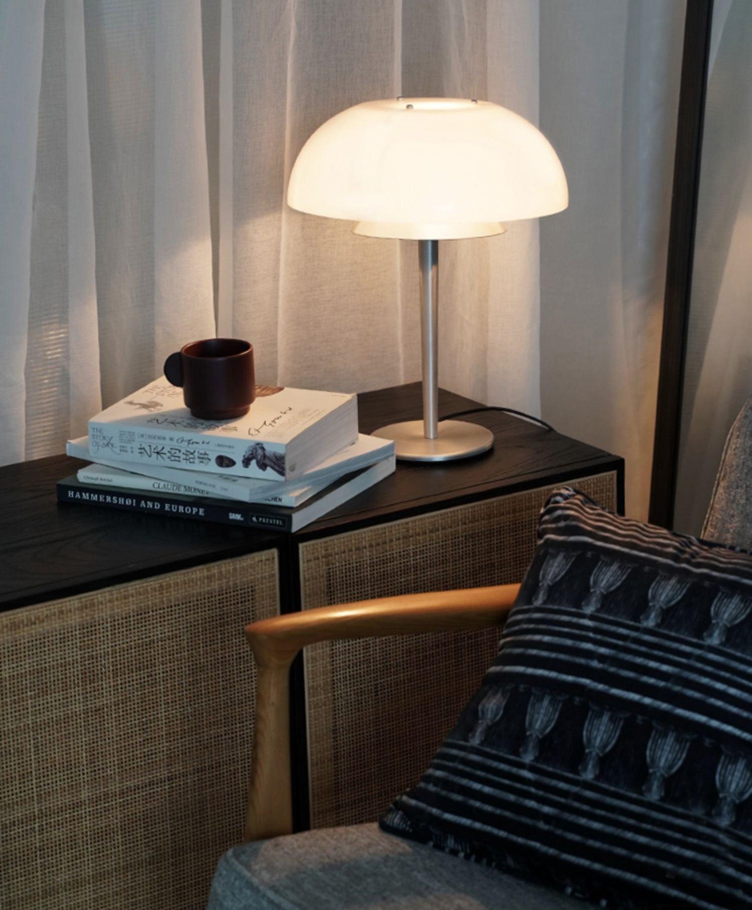 Nilten Modern Glass Table Lamp-Neutral Decor