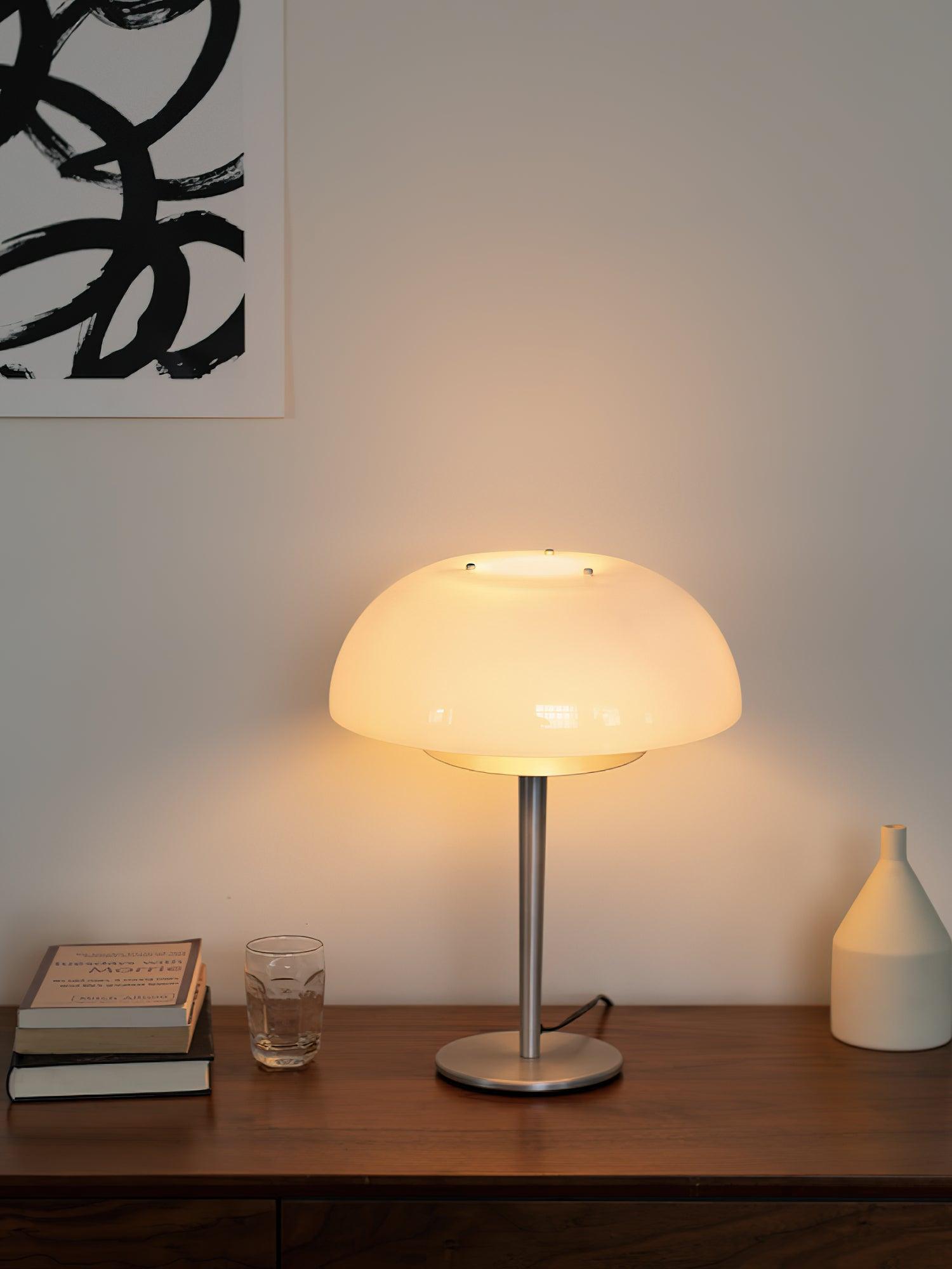 Nilten Modern Glass Table Lamp-Neutral Decor