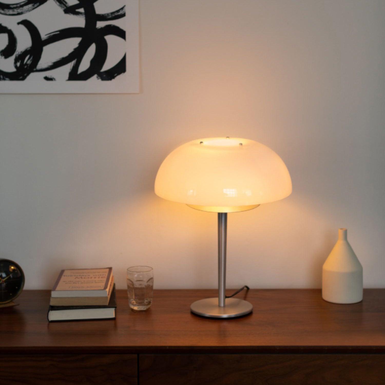 Nilten Modern Glass Table Lamp-Neutral Decor