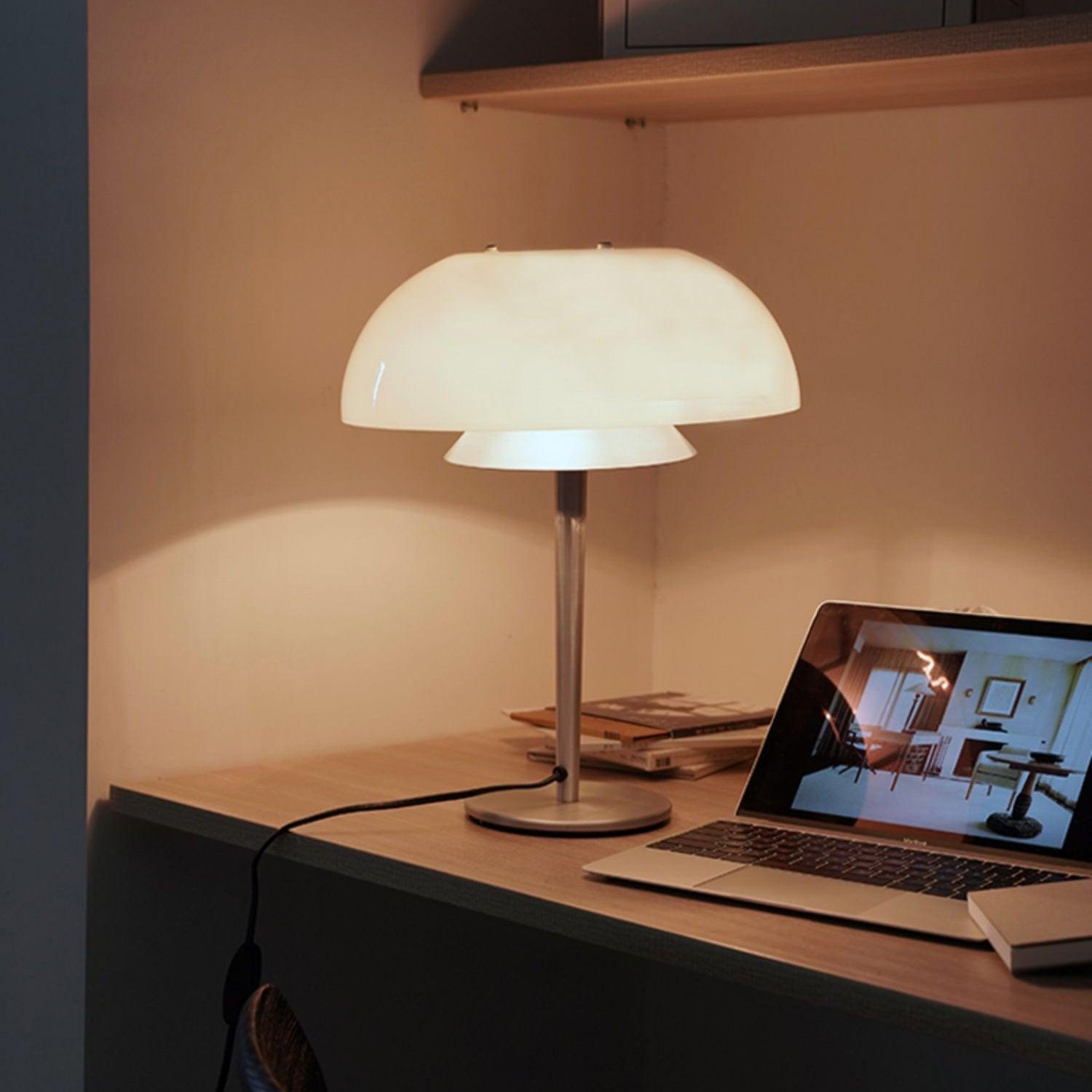 Nilten Modern Glass Table Lamp-Neutral Decor