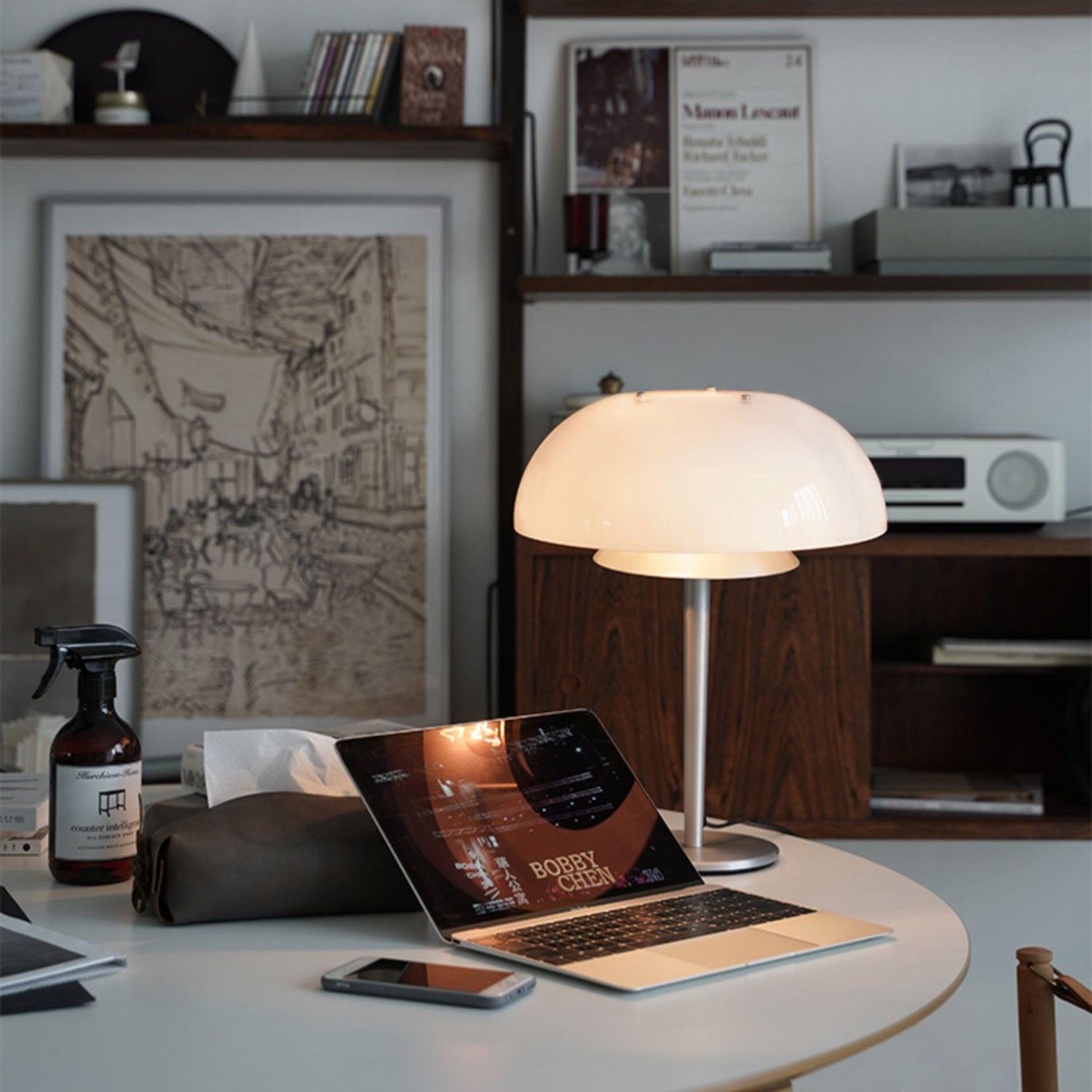 Nilten Modern Glass Table Lamp-Neutral Decor