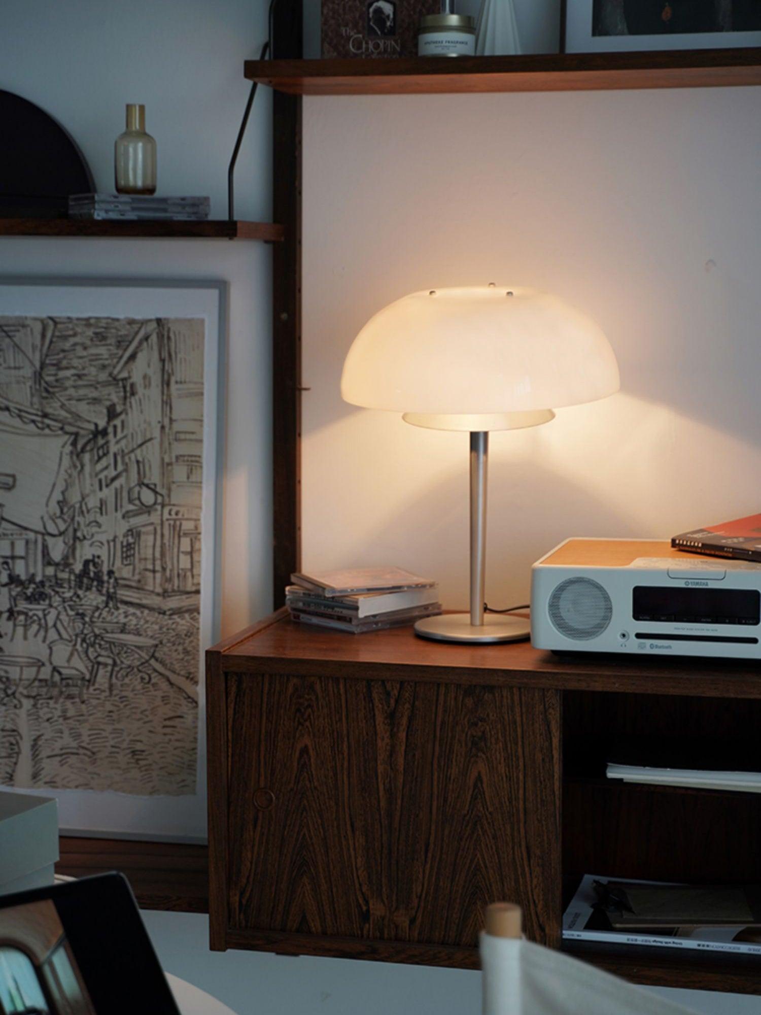 Nilten Modern Glass Table Lamp-Neutral Decor