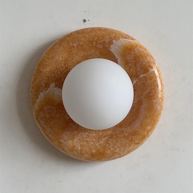 Solvian Yellow Onyx Sconce
